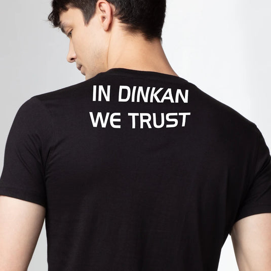 Dinkoism Photo Printed Black Round Neck T-Shirt for Men