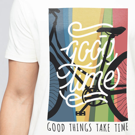 Good Time Graphic Design Printed White T-Shirt for Men