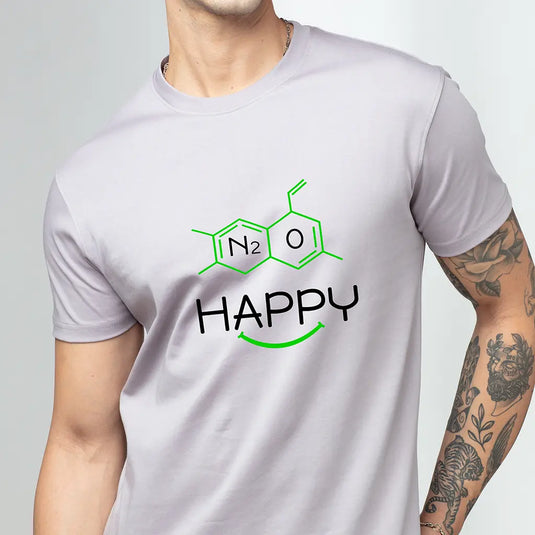 Smile Gas Chemistry Graphic Printed T-Shirt for Men