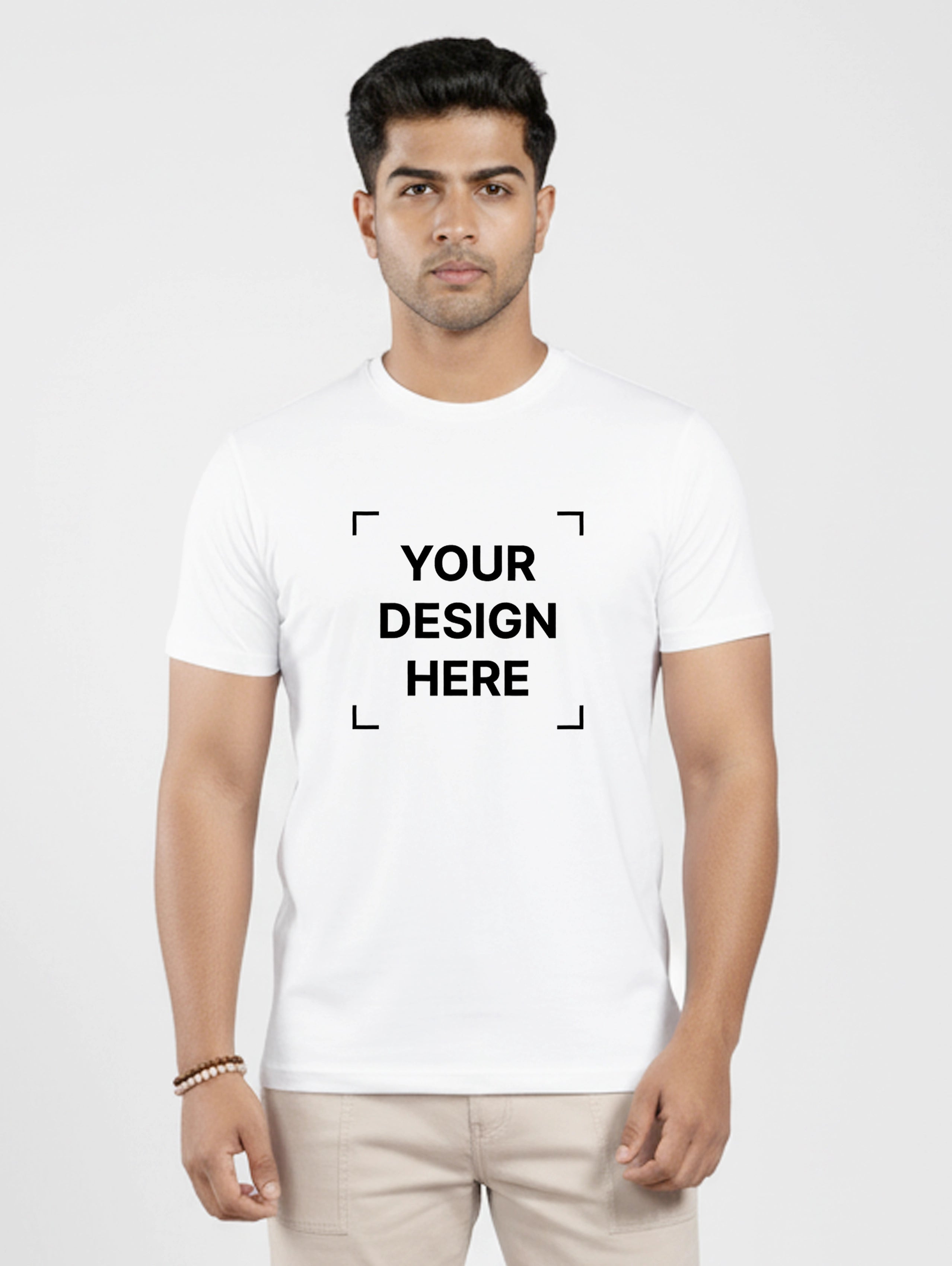 Men's Core Cotton Half Sleeve T-Shirt - White