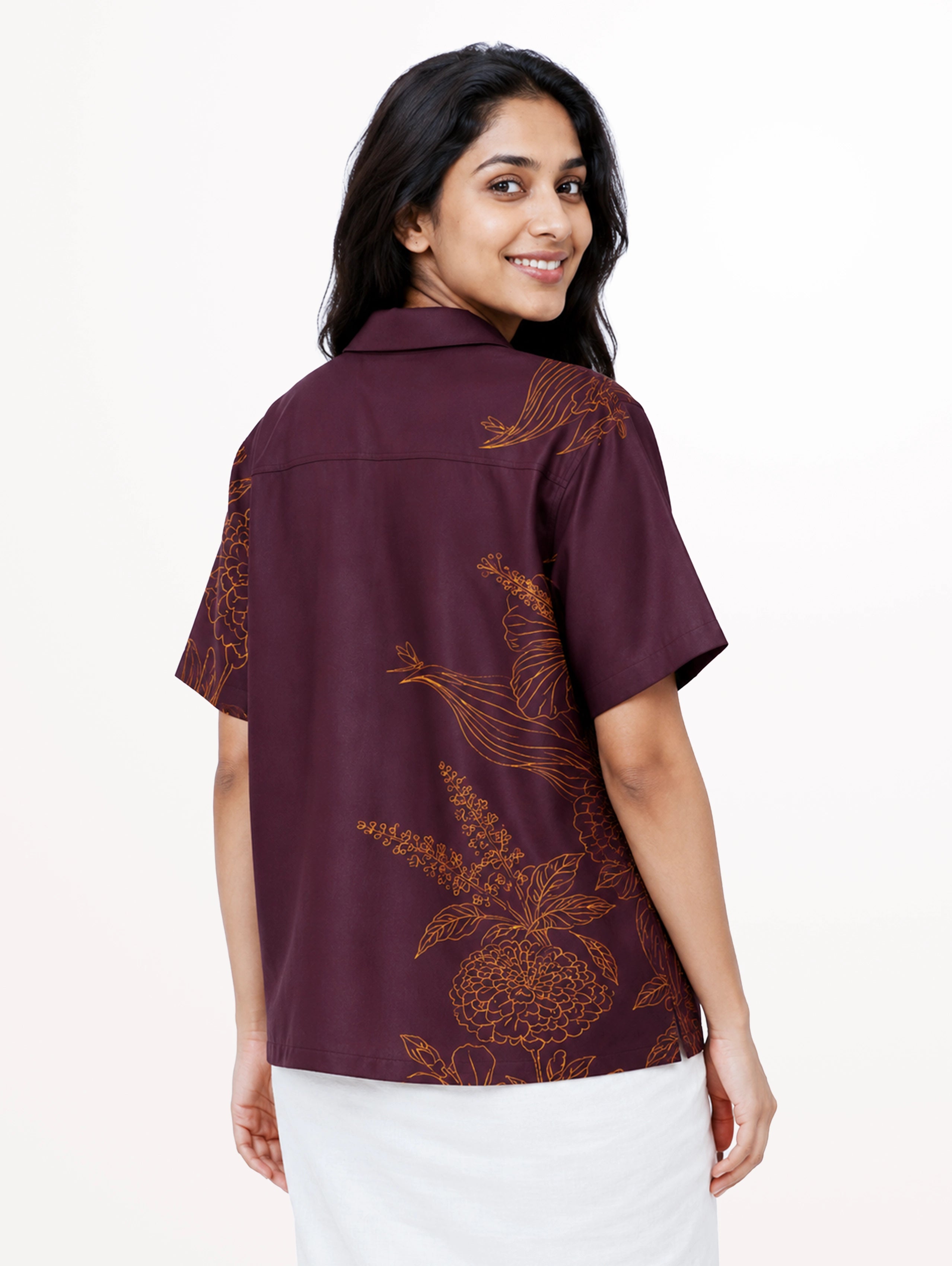 Women's Thiruvonam Cuban Collar Shirt