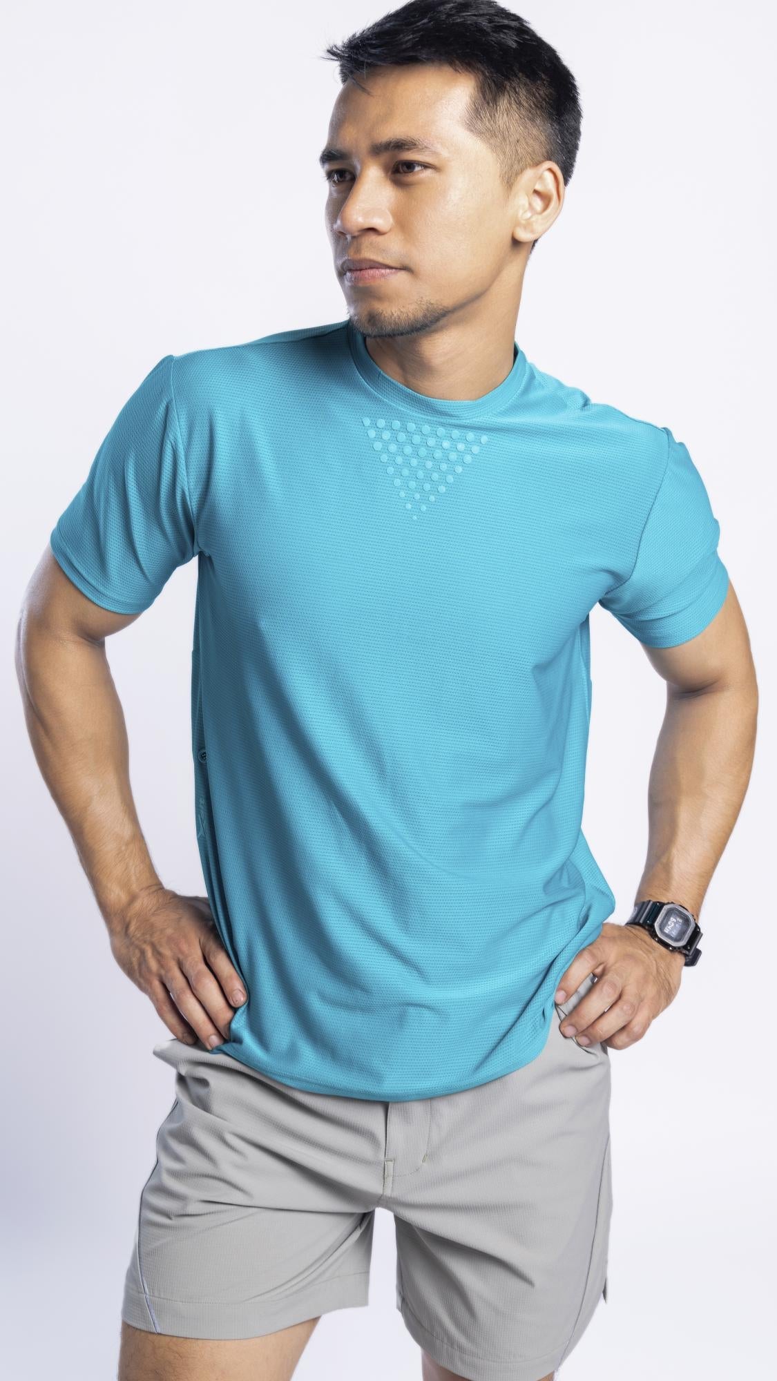 Xalt Life Aerodynamic Pulse Tee Electric Teal CREW NECK
