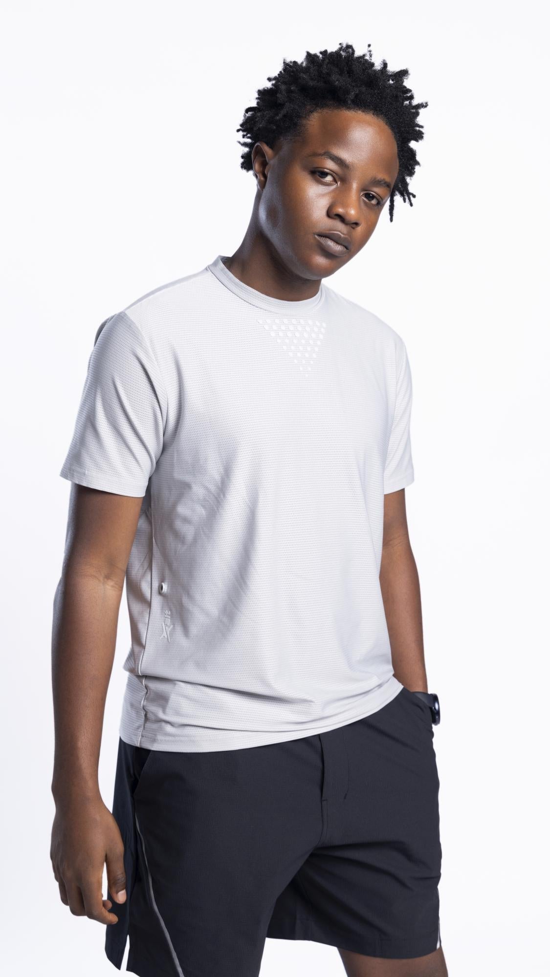 Xalt Life Aerodynamic Pulse Tee Silver CREW NECK