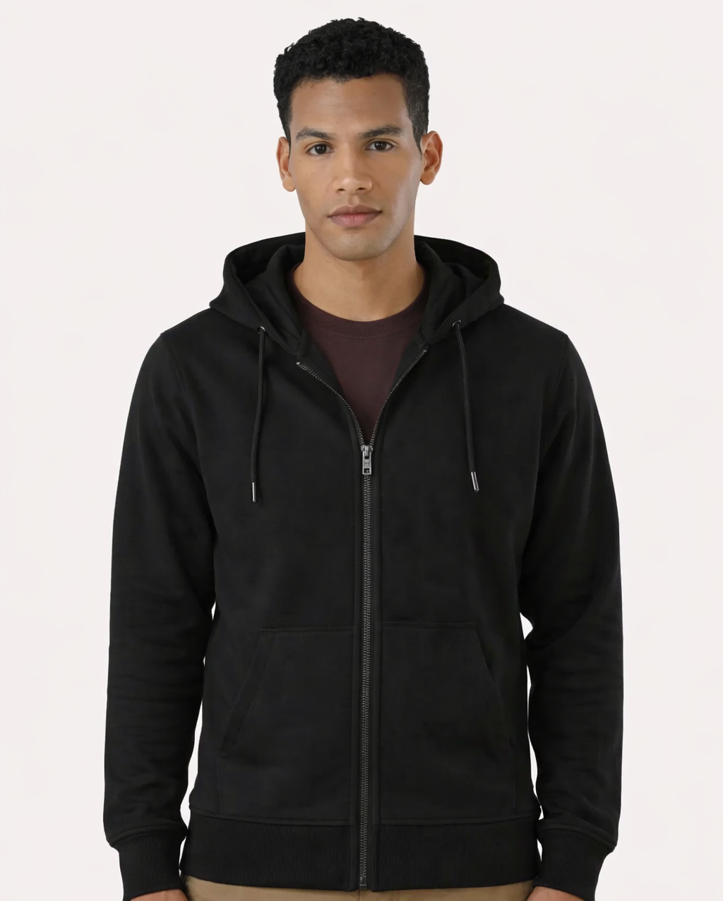 Custom Men’s Classic Zipper Hoodie - Black