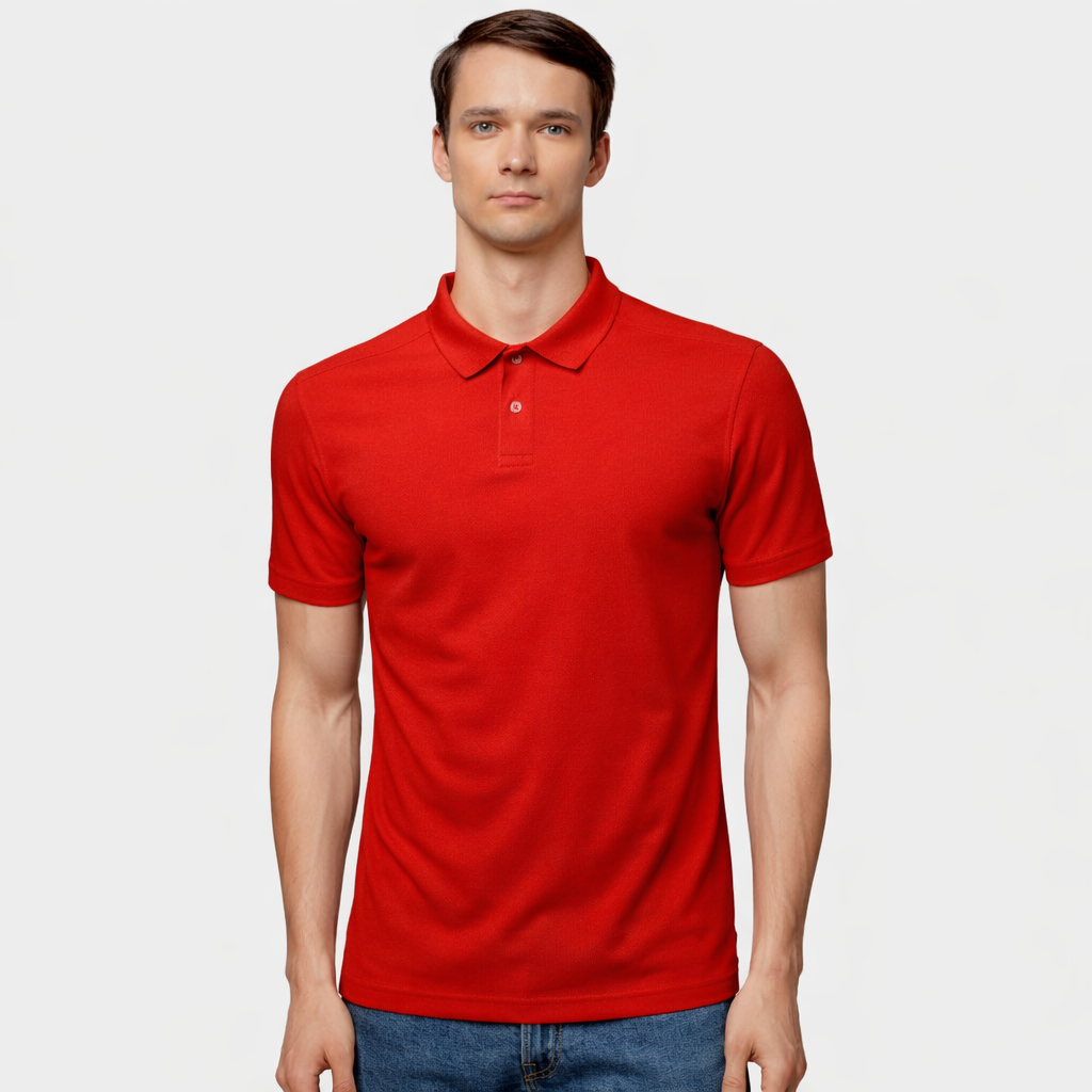 Custom Men’s Performance Polo - Fiery Red