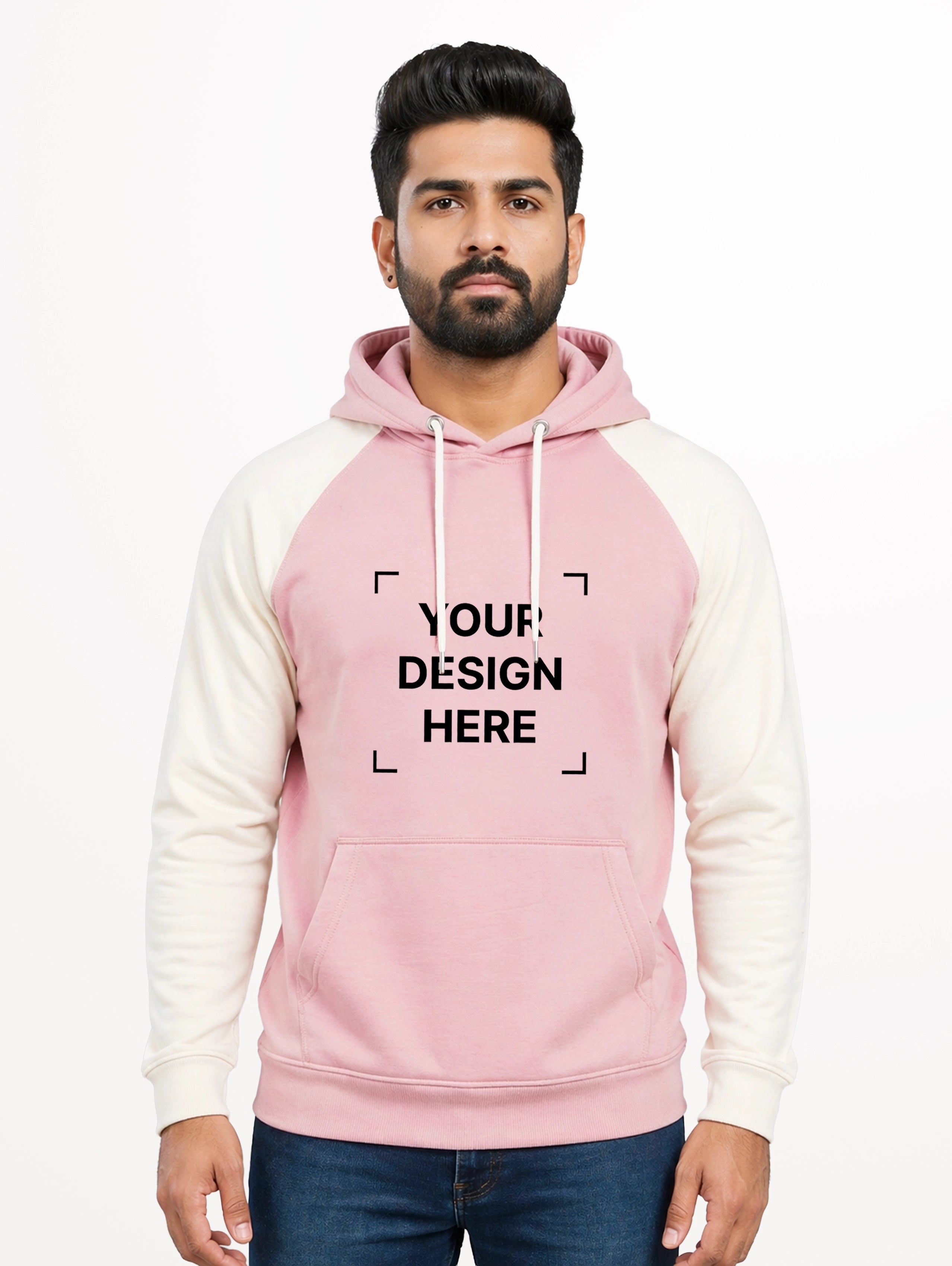 Men's Raglan Sleeve Blend Pullover Hoodie - Woodrose