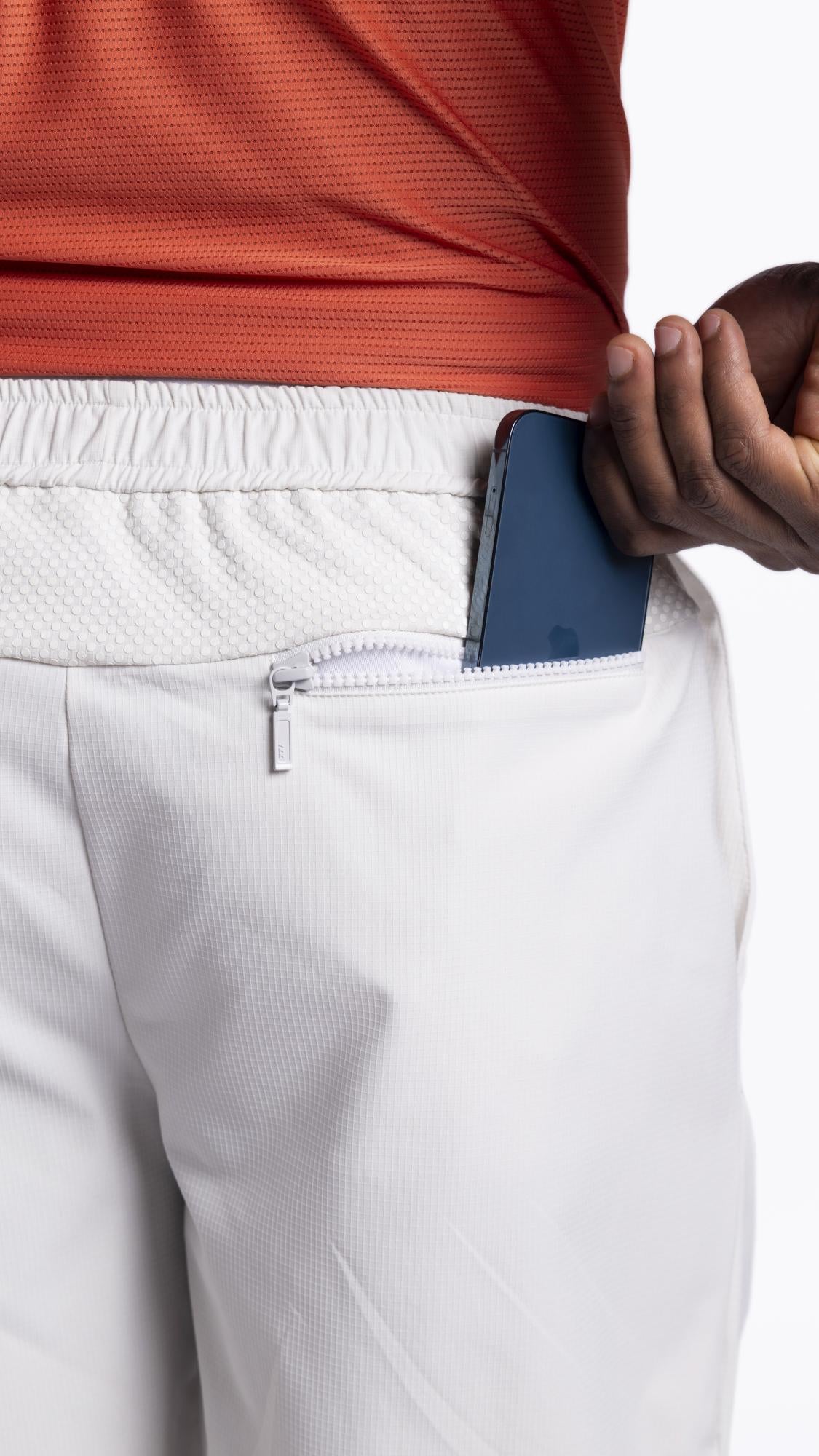 Xalt Life Quad Stretch Athletic Shorts Pearl White SHORTS