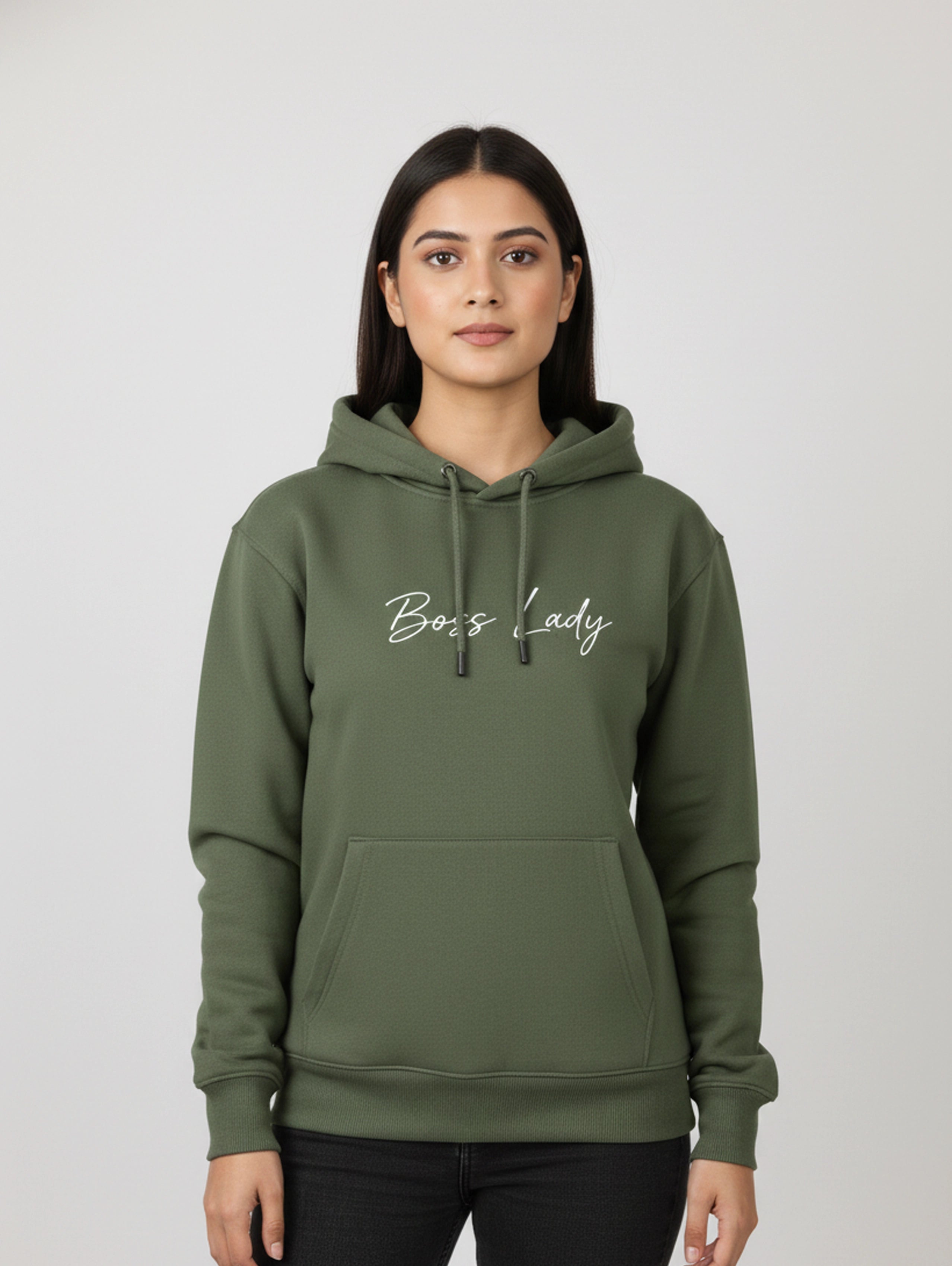 Boss Man & Boss Lady Matching Couple Hoodies - Saga Green