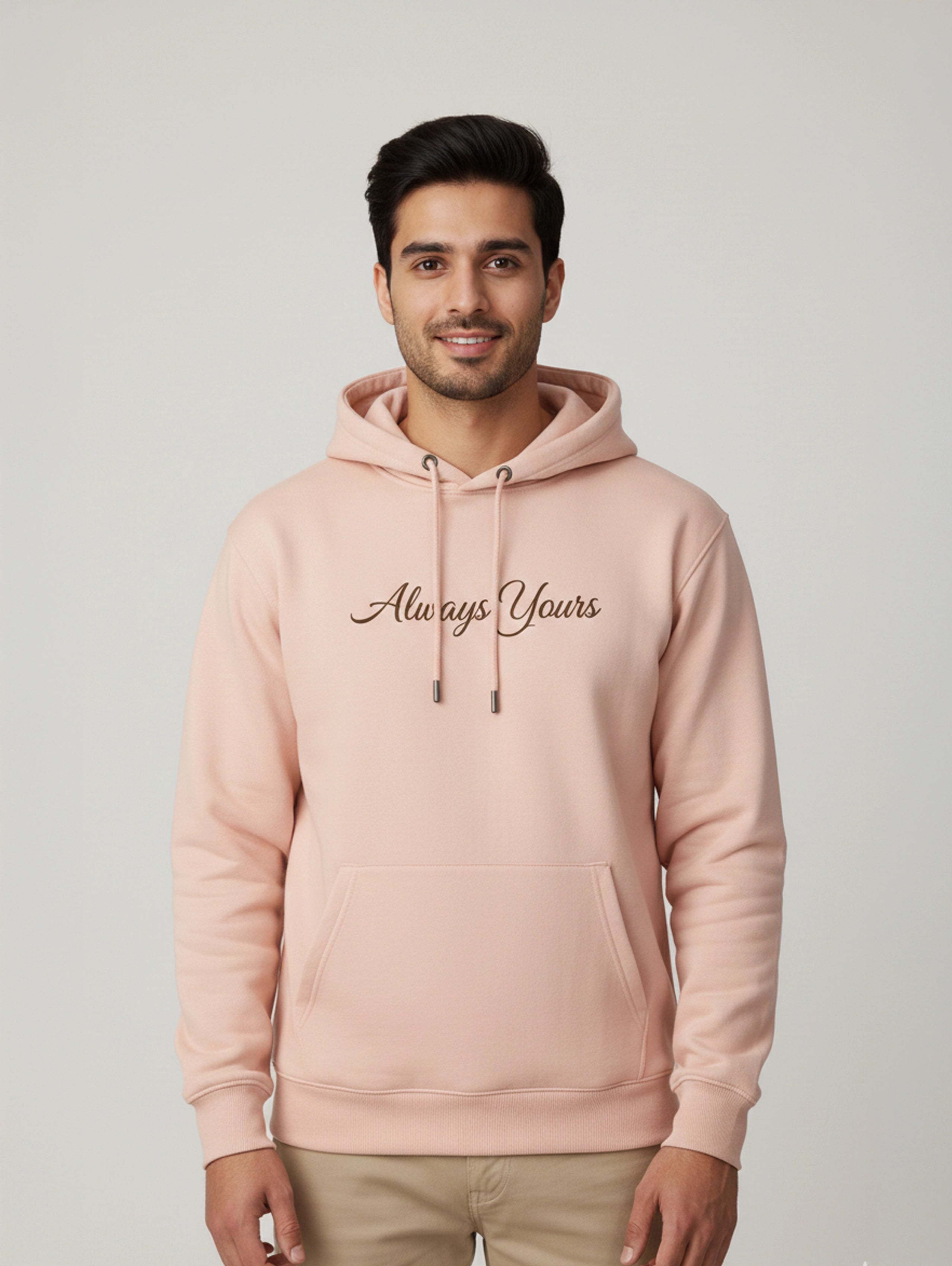 Forever Yours & Always Yours Matching Couple Hoodies - Soft Pink