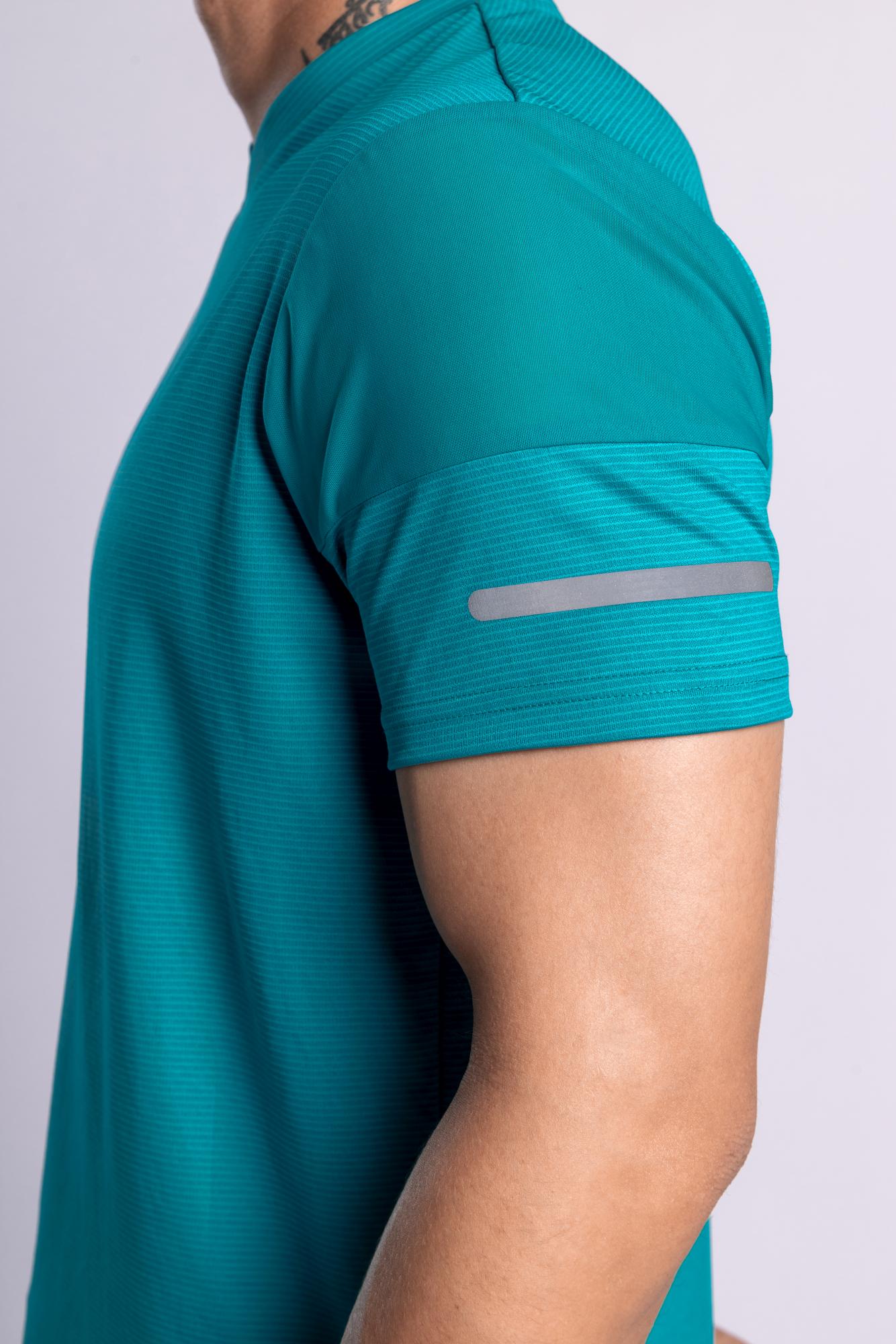 Xalt Life Urban Grid 1 Electric Teal V NECK