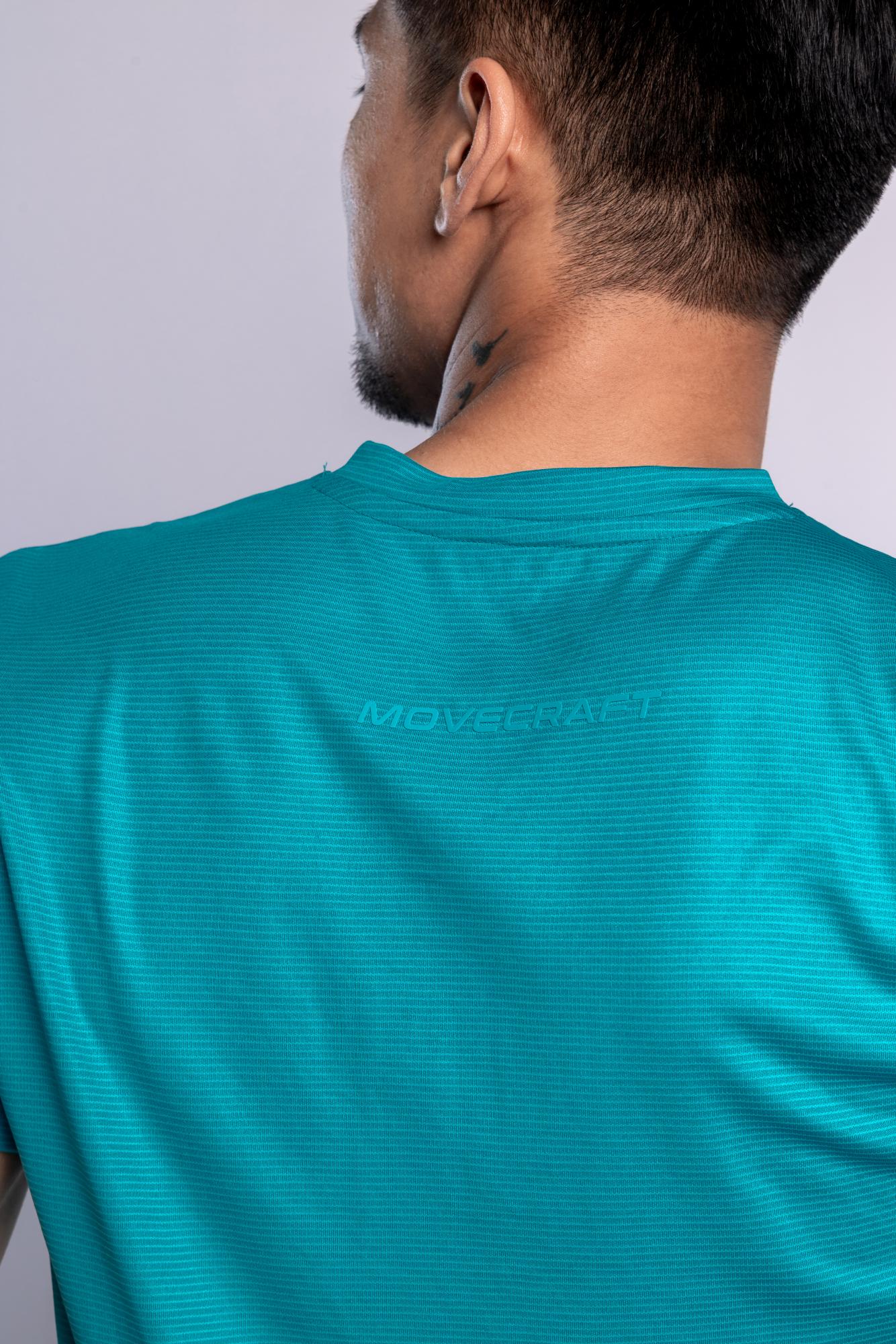 Xalt Life Urban Grid 1 Electric Teal V NECK