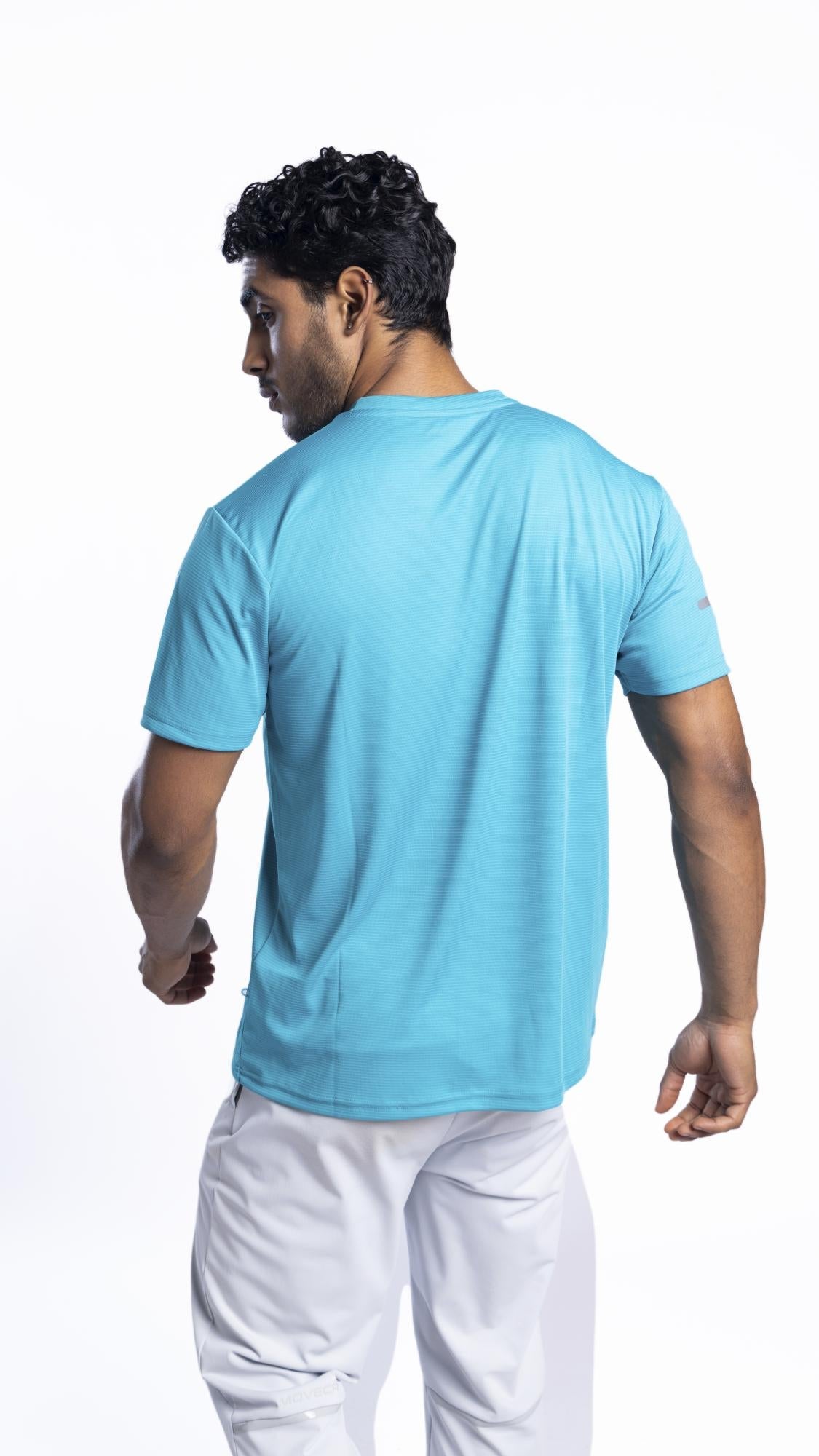Xalt Life Urban Grid 2 Electric Teal V NECK