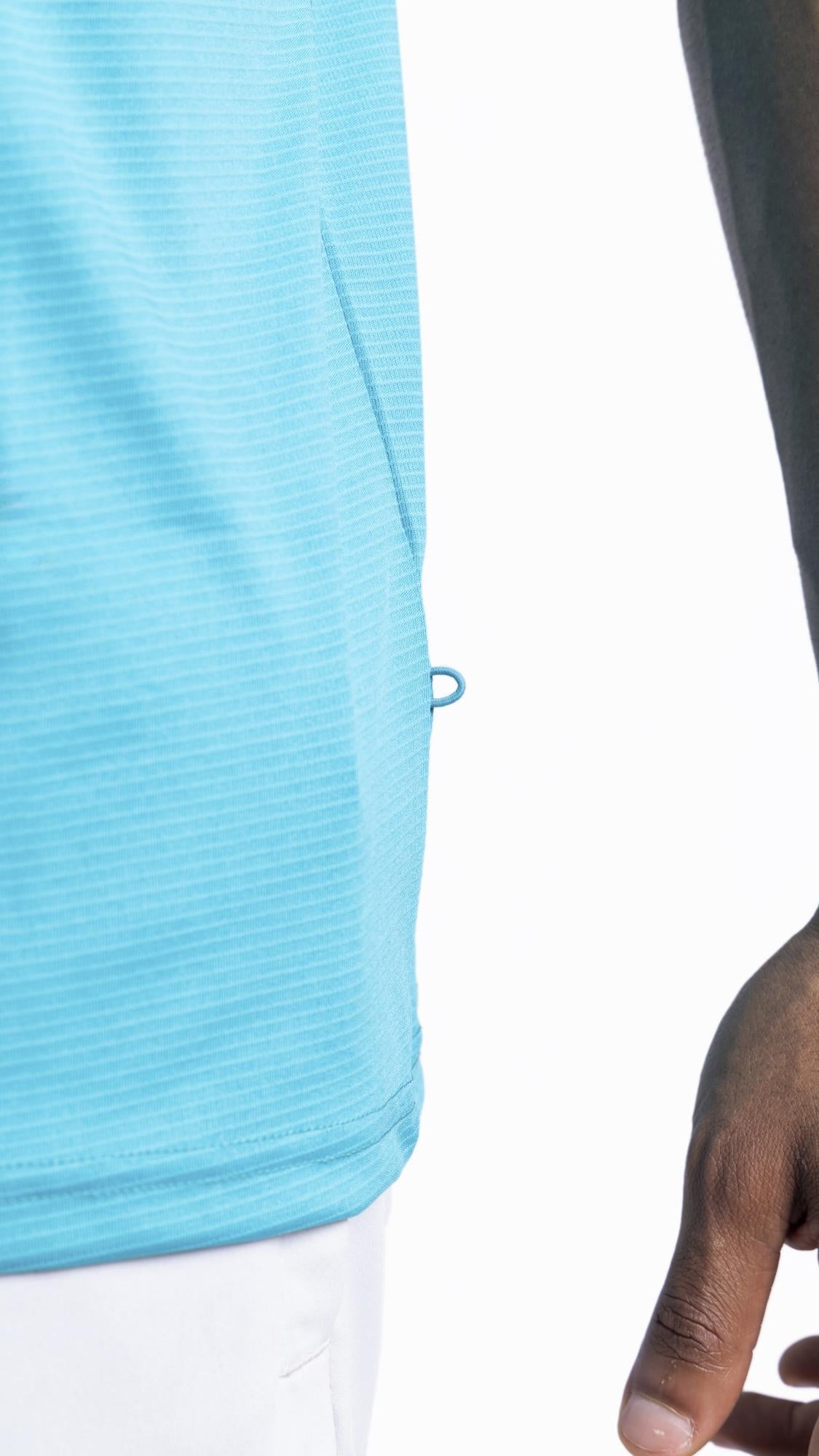 Xalt Life Urban Grid 2 Electric Teal V NECK