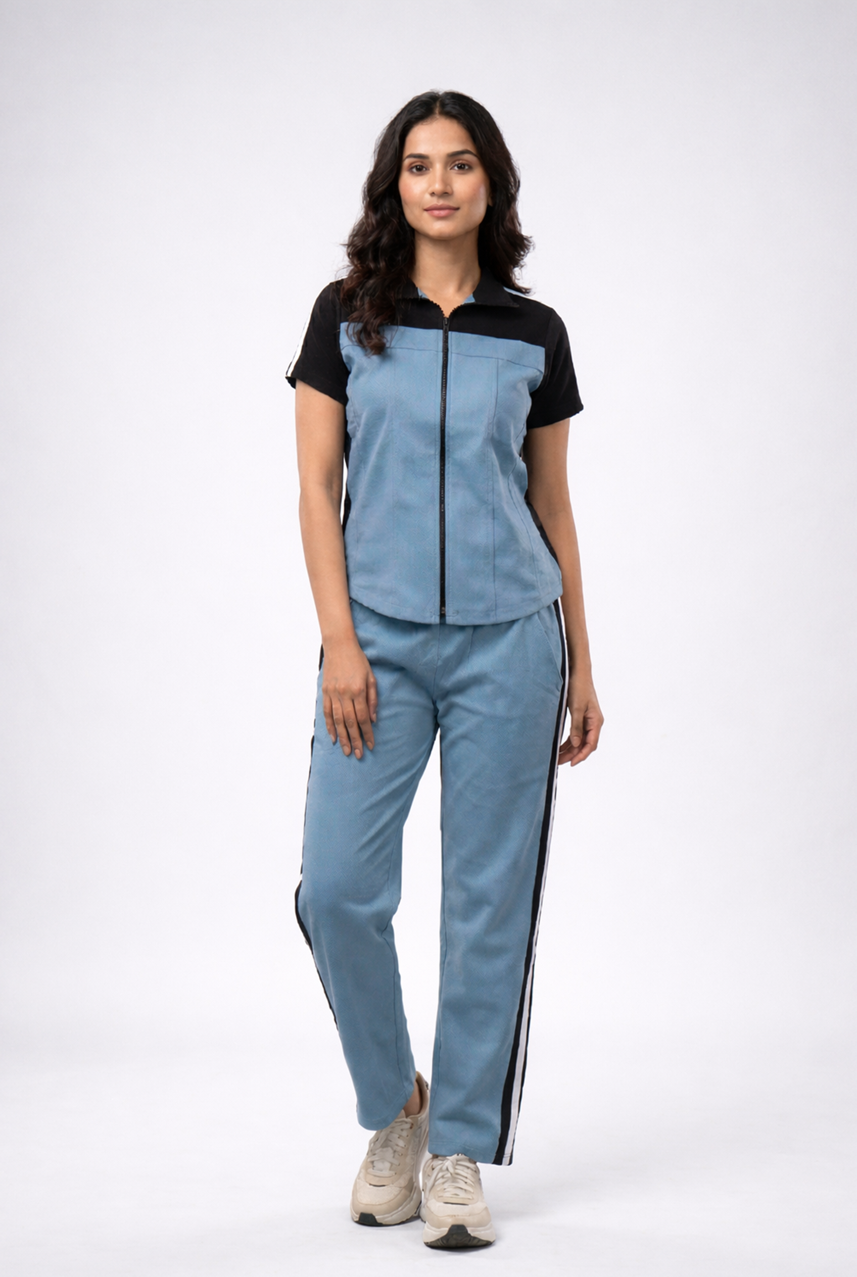 Blue Rush Co-Ord Set - Black