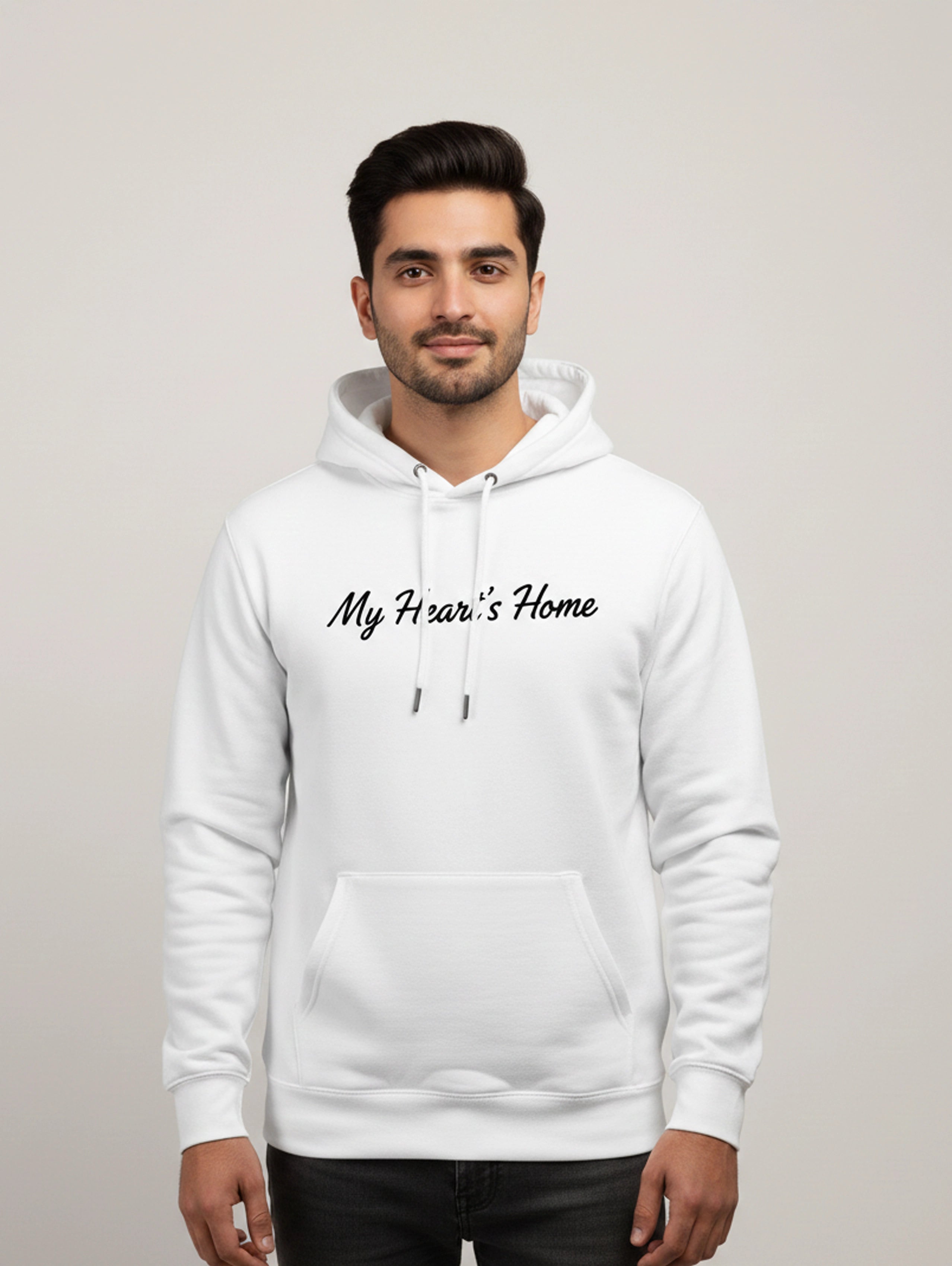 My Soulmate & My Heart's Home Matching Couple Hoodies - White