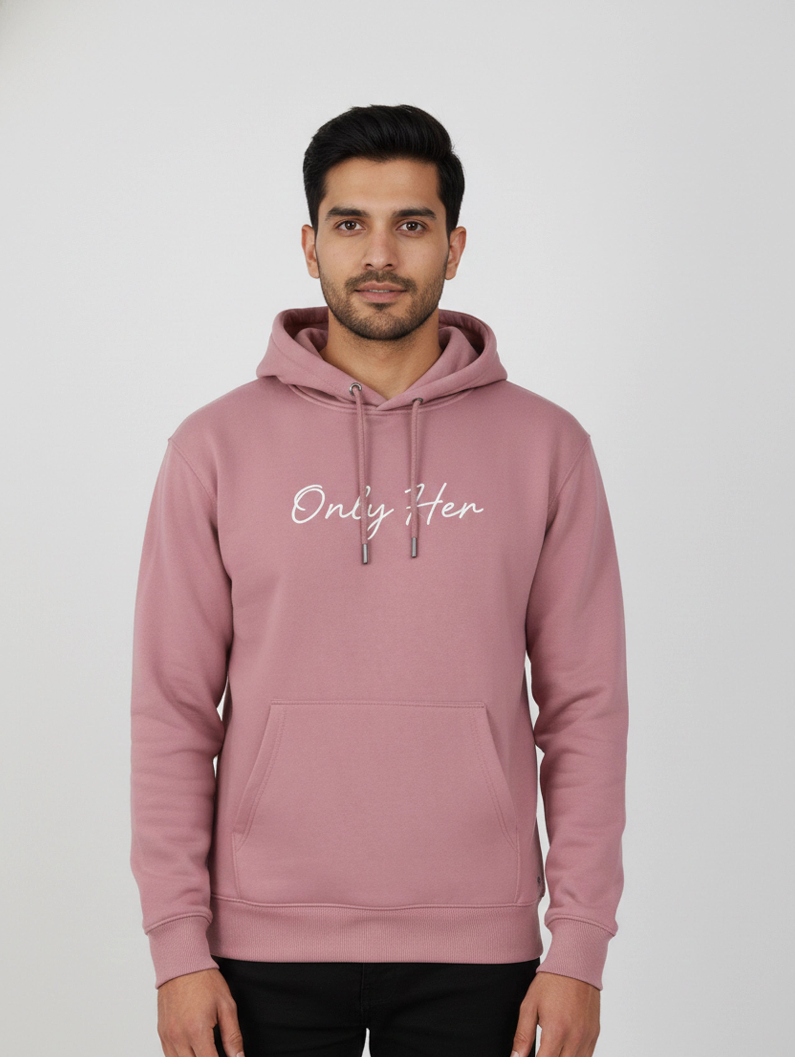 Only Him & Only Her Matching Couple Hoodies - Wood Rose