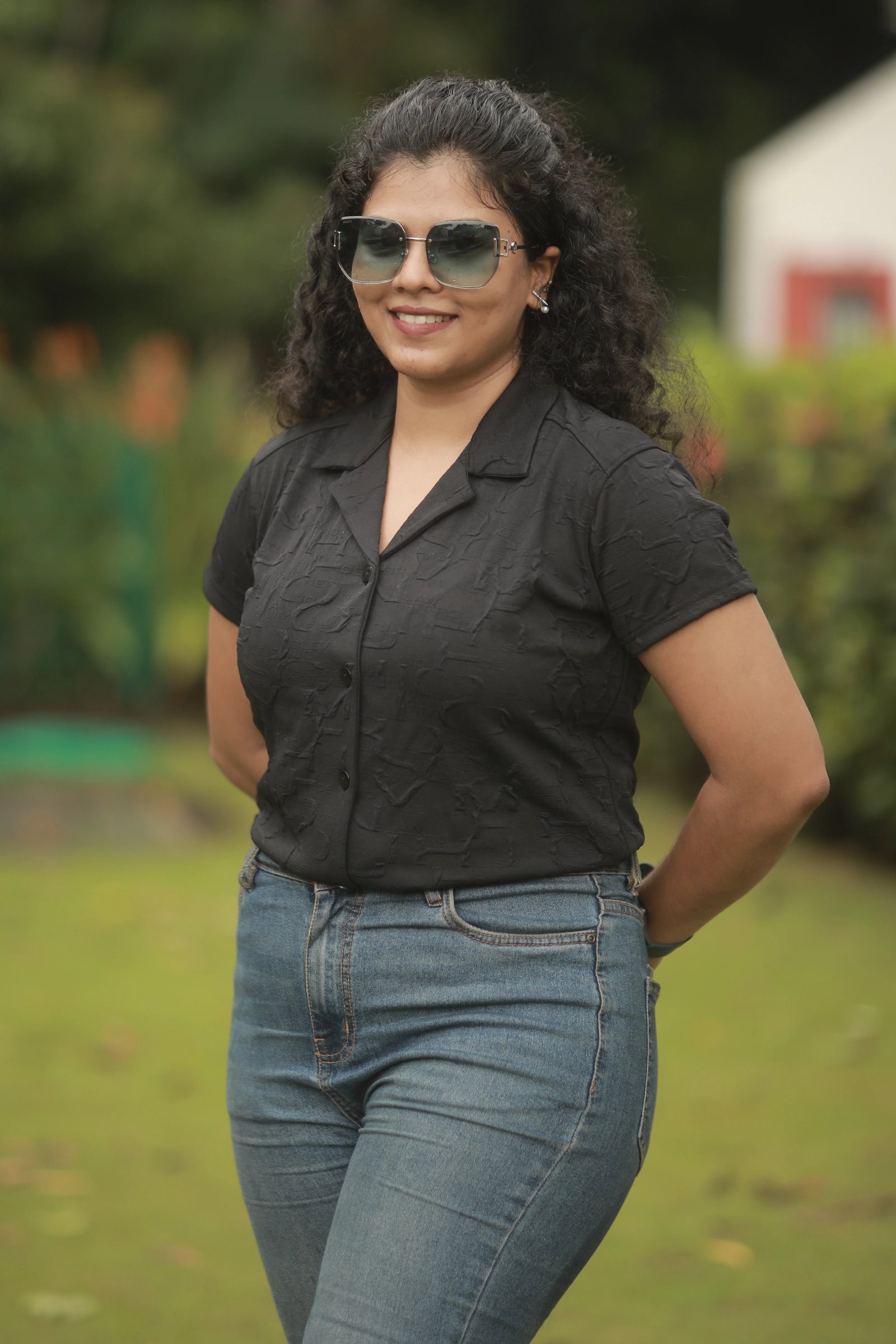 Cuban Maze Ladies Shirt - Black