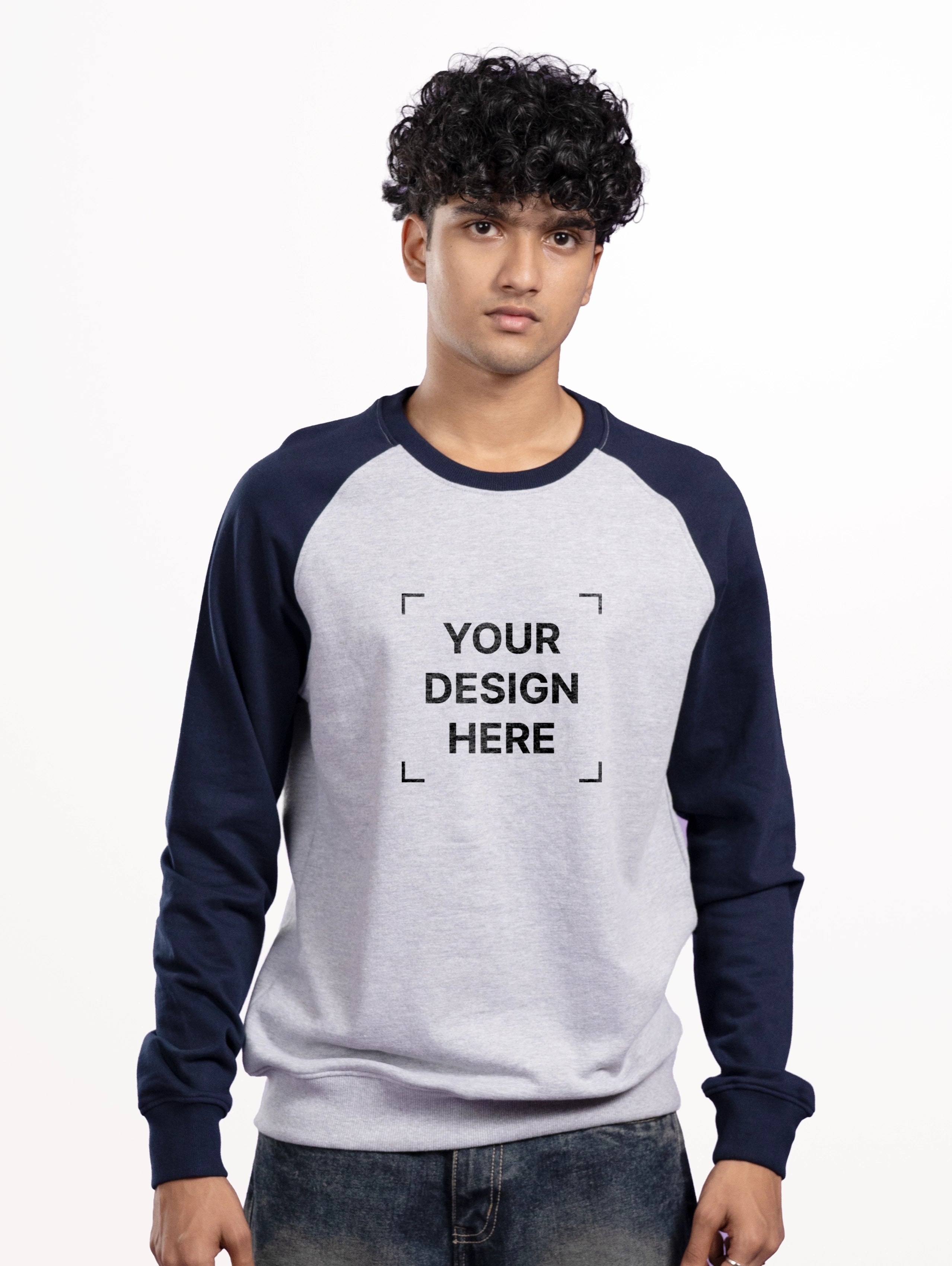 Custom Men’s Classic Sweatshirt - Grey Melange