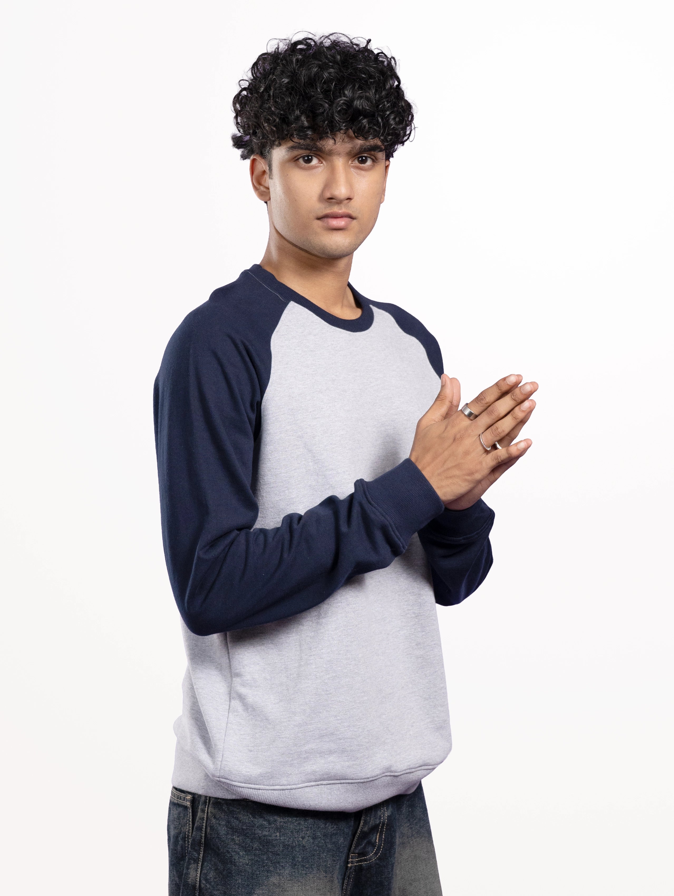 Custom Men’s Classic Sweatshirt - Grey Melange