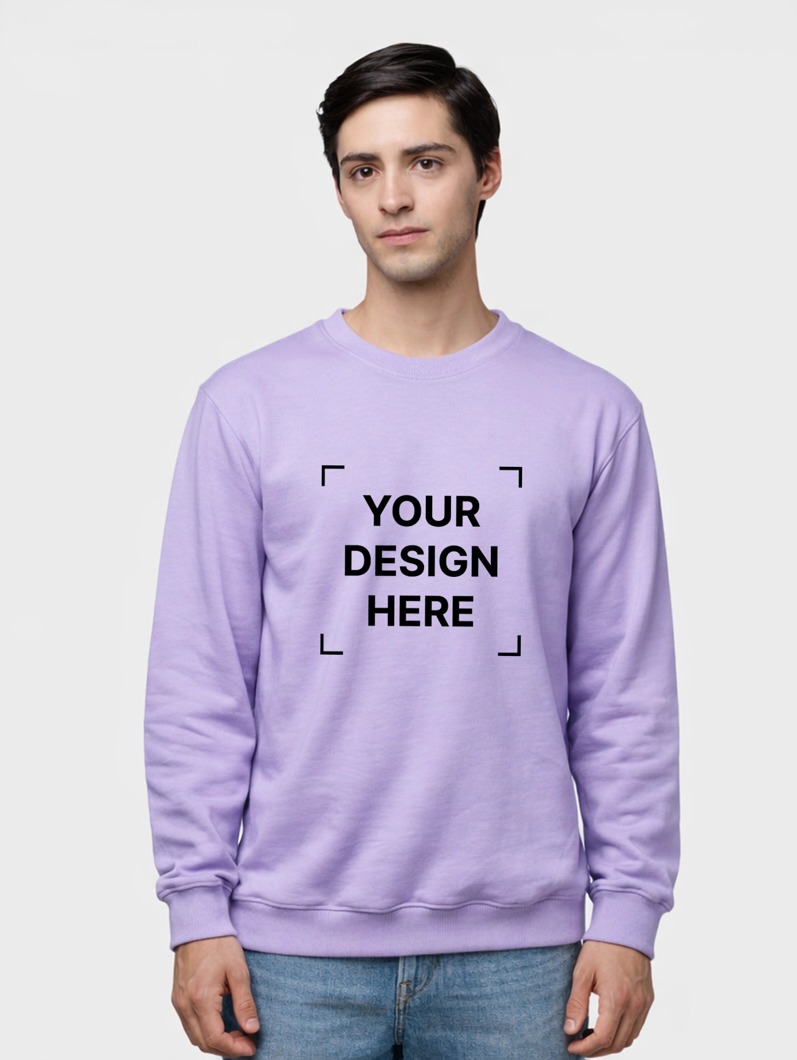 Men's Cotton Sweatshirt - Lavender