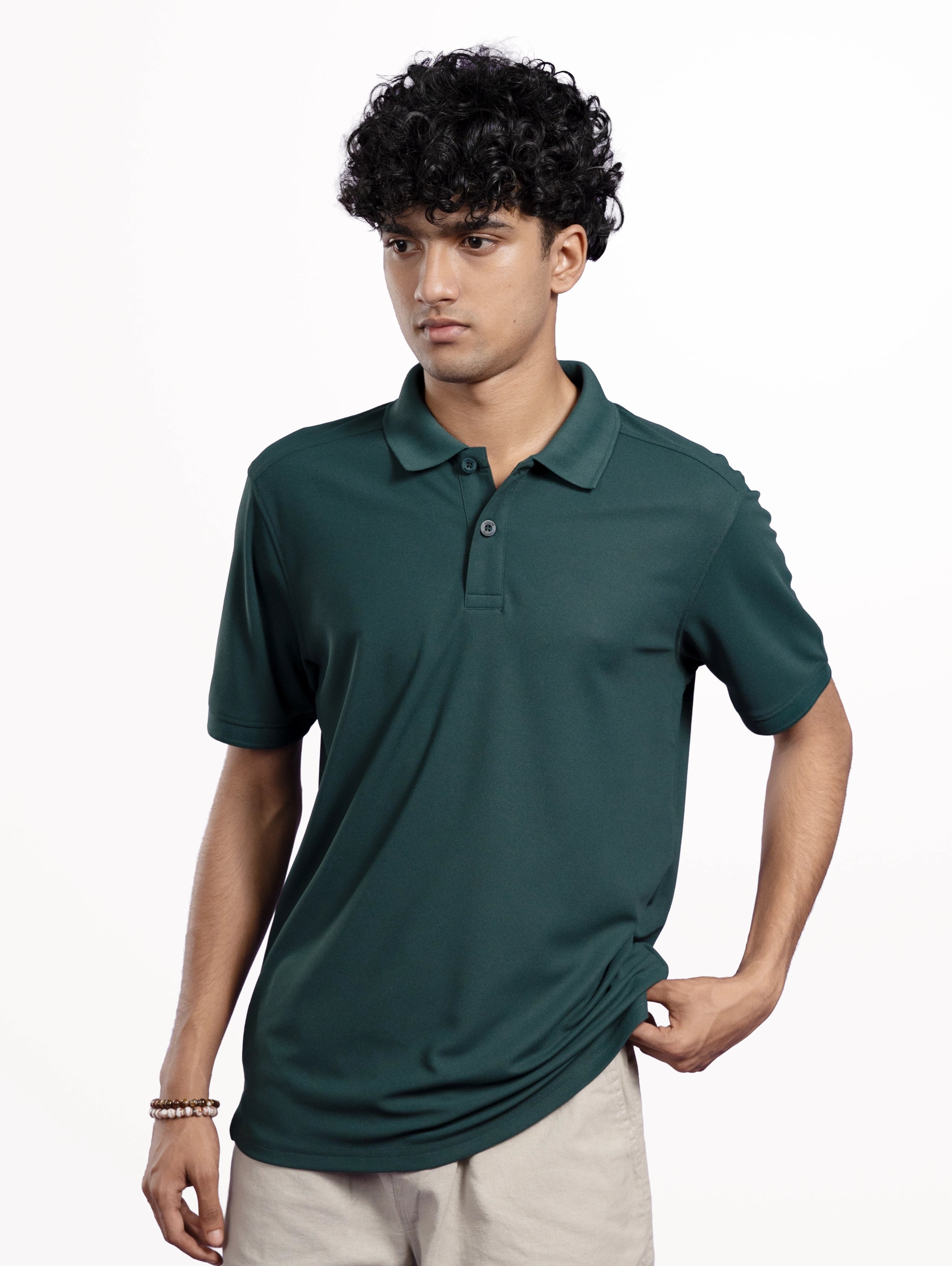 Custom Men’s Performance Polo - Pine Green