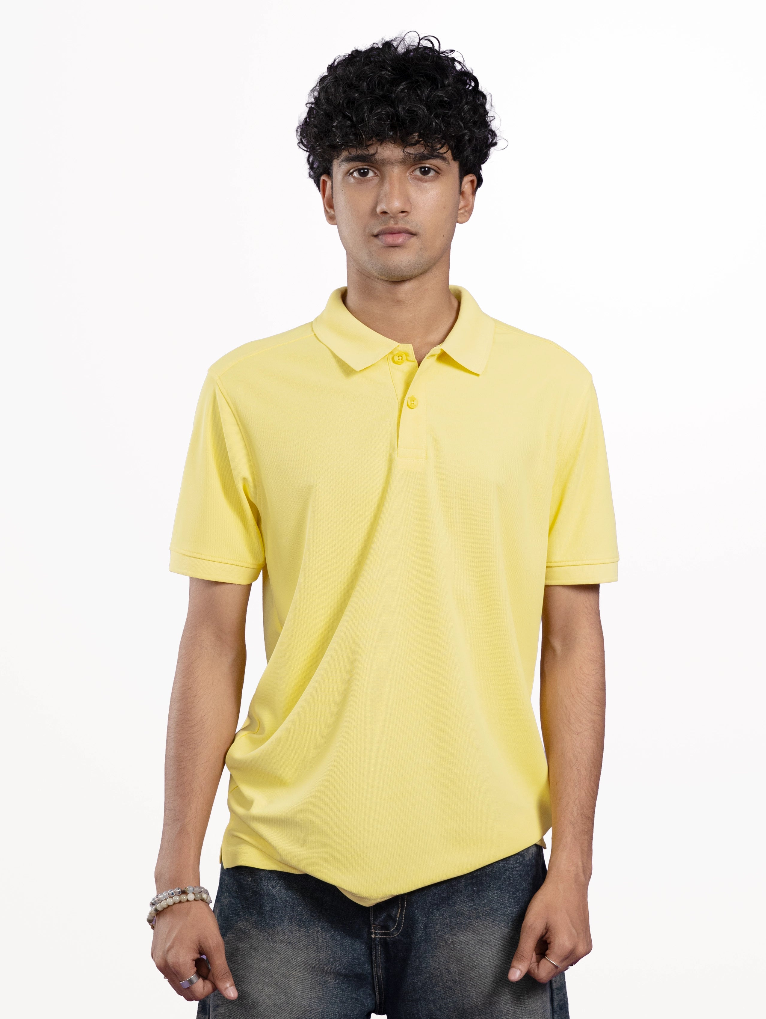 Custom Men’s Performance Polo - Sunshine Yellow