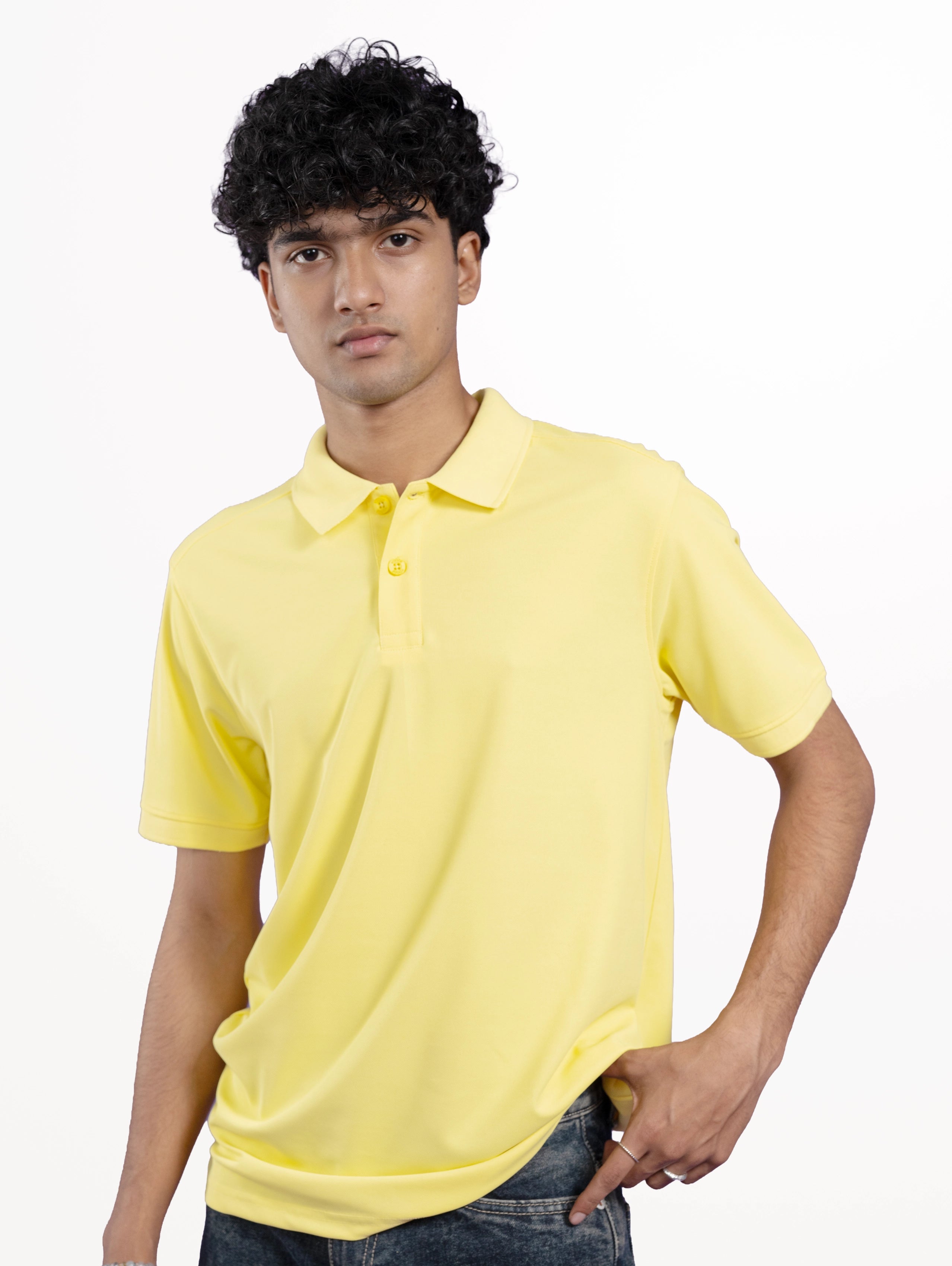 Custom Men’s Performance Polo - Sunshine Yellow