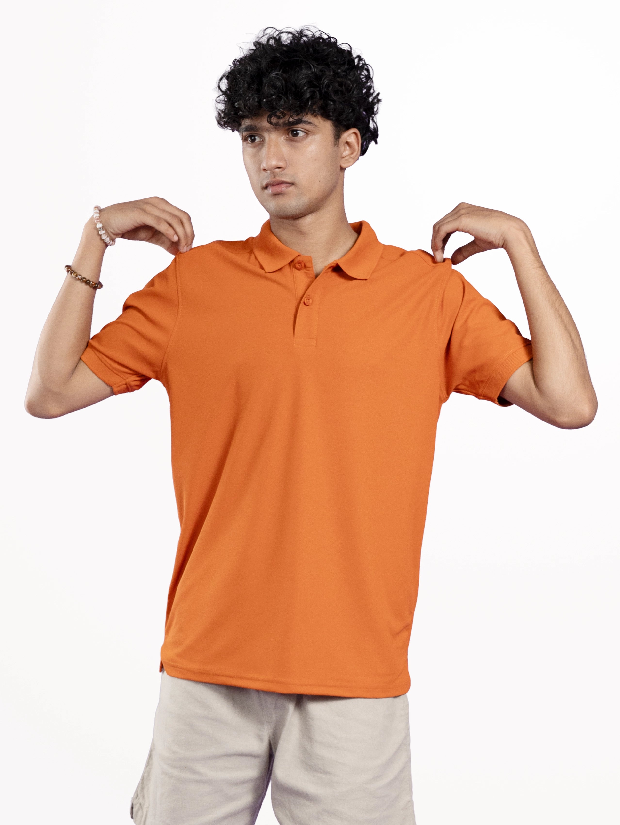 Custom Men’s Performance Polo - Woody Orange