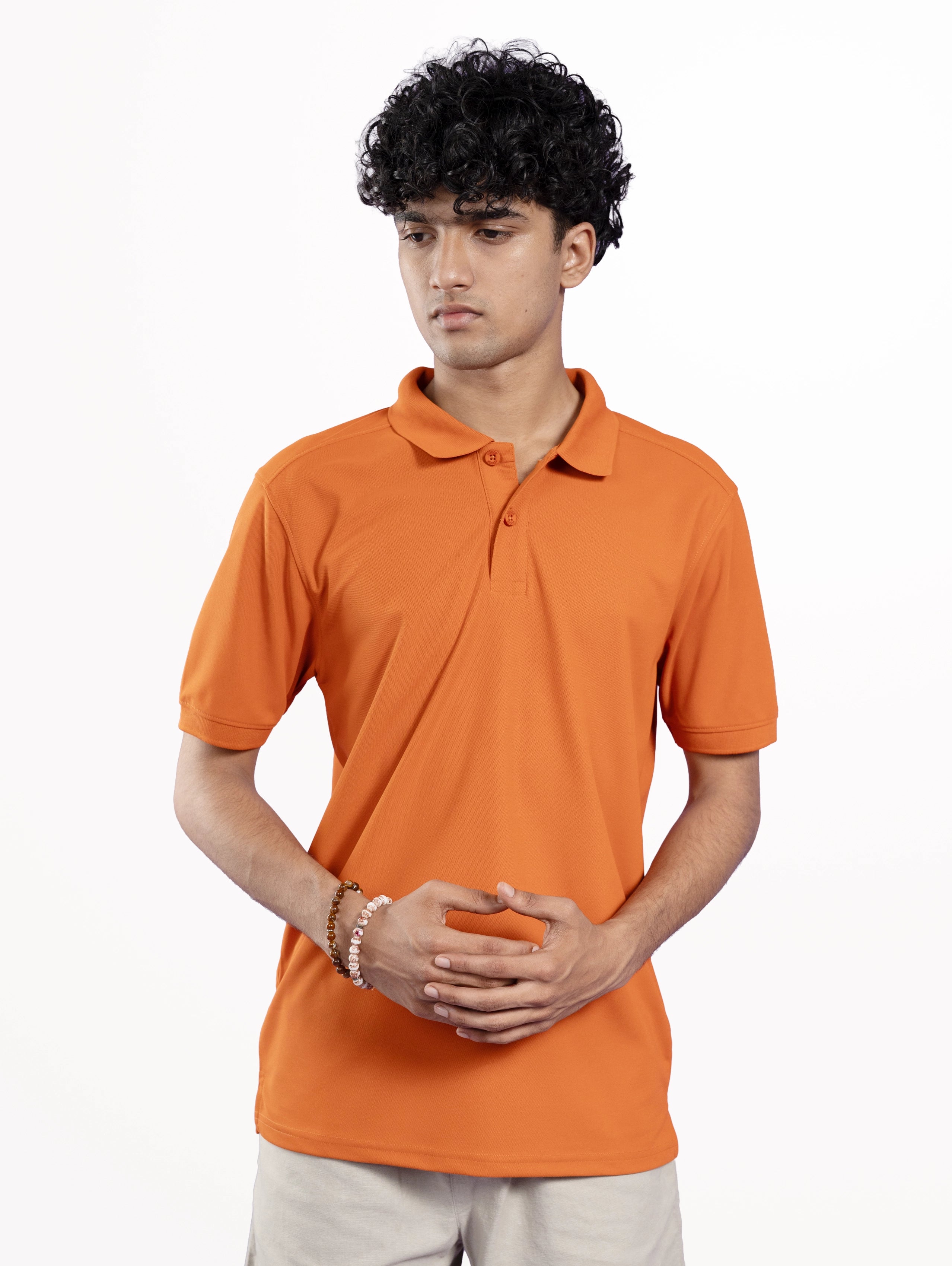 Men's Performance Polo - Woody Orange