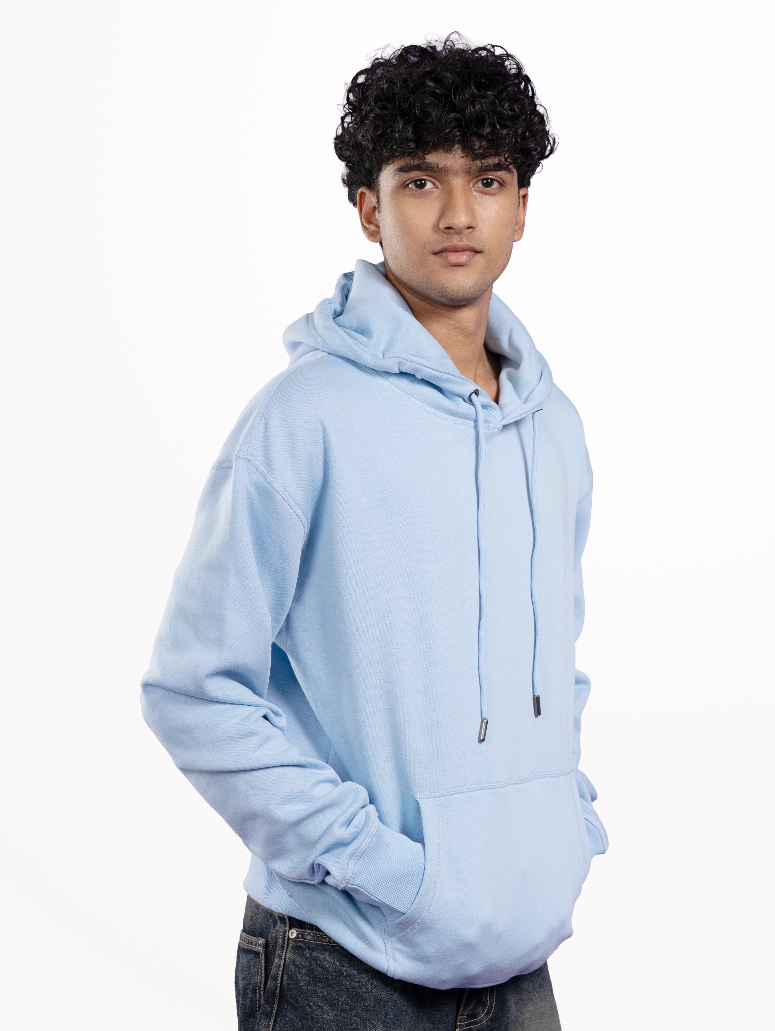 Custom Premium Oversized Pullover Hoodie - Sky Blue