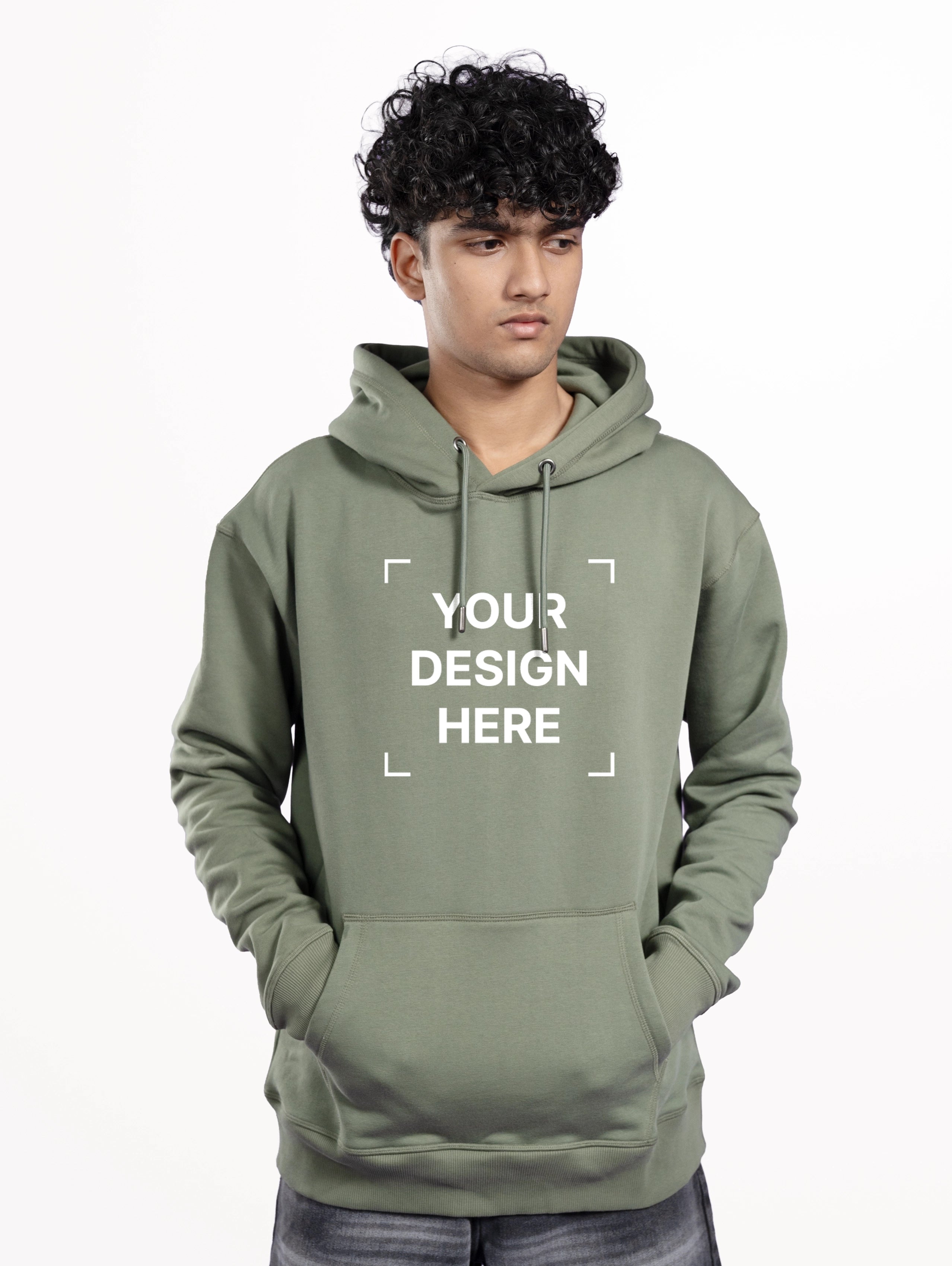 Custom Men’s Premium Pullover Hoodie - Sage Green