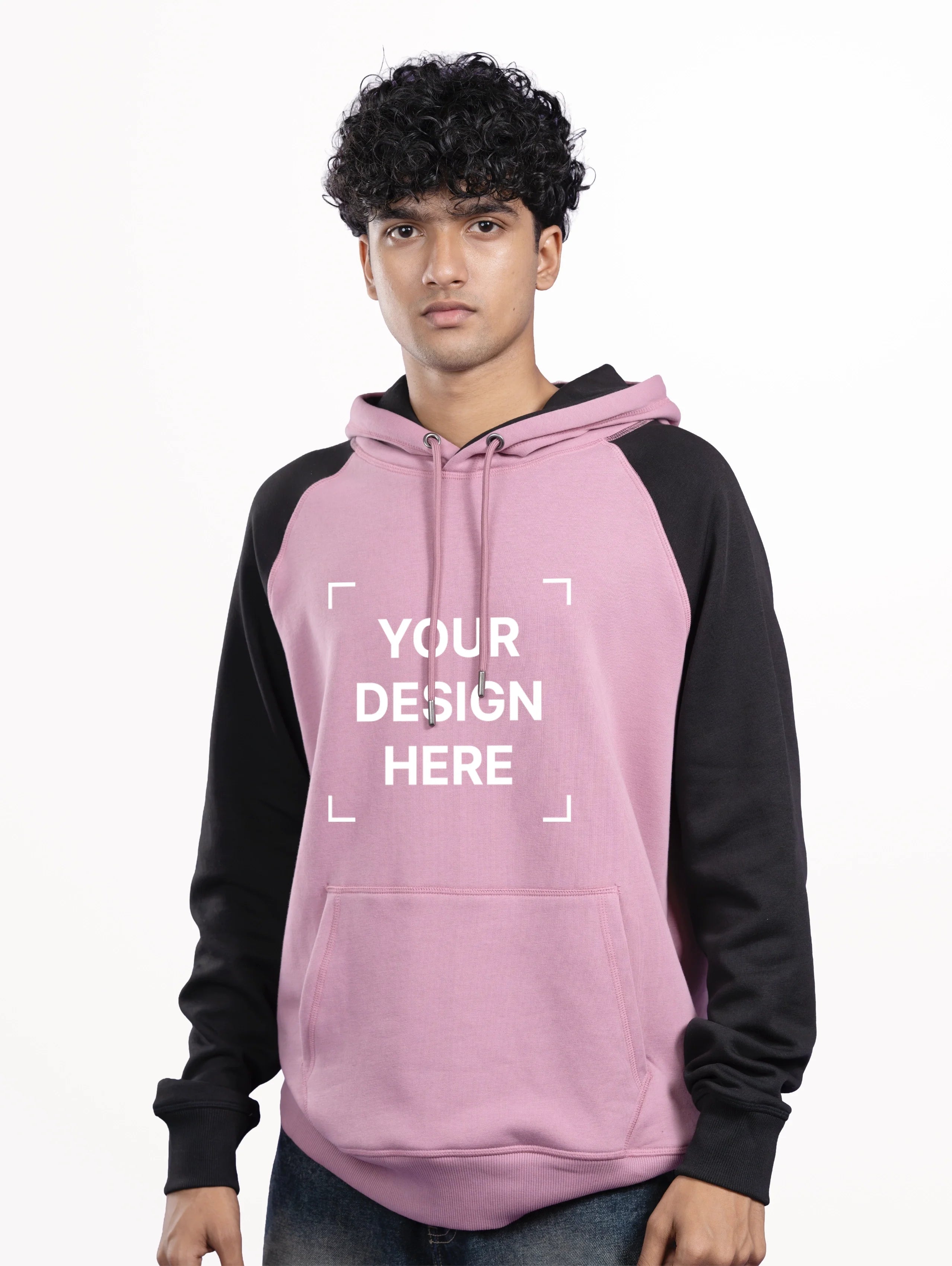 Raglan Sleeve Oversized Blend Pullover Hoodie - Woodrose