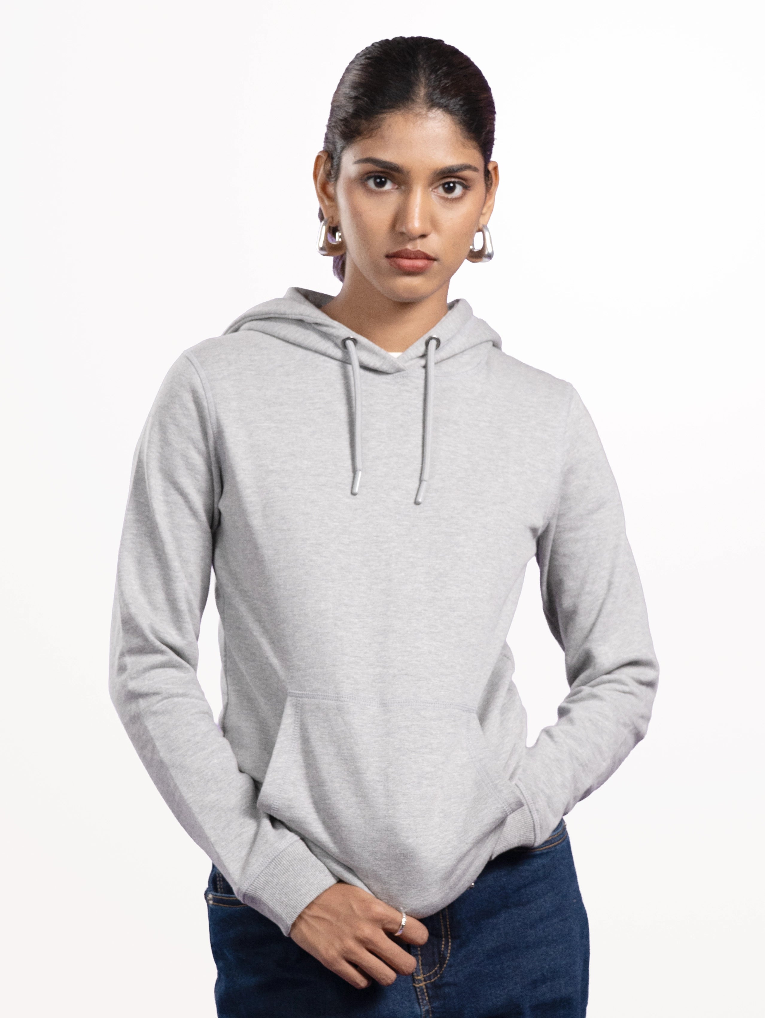 Custom Women's Classic Pullover Hoodie - Grey Melange