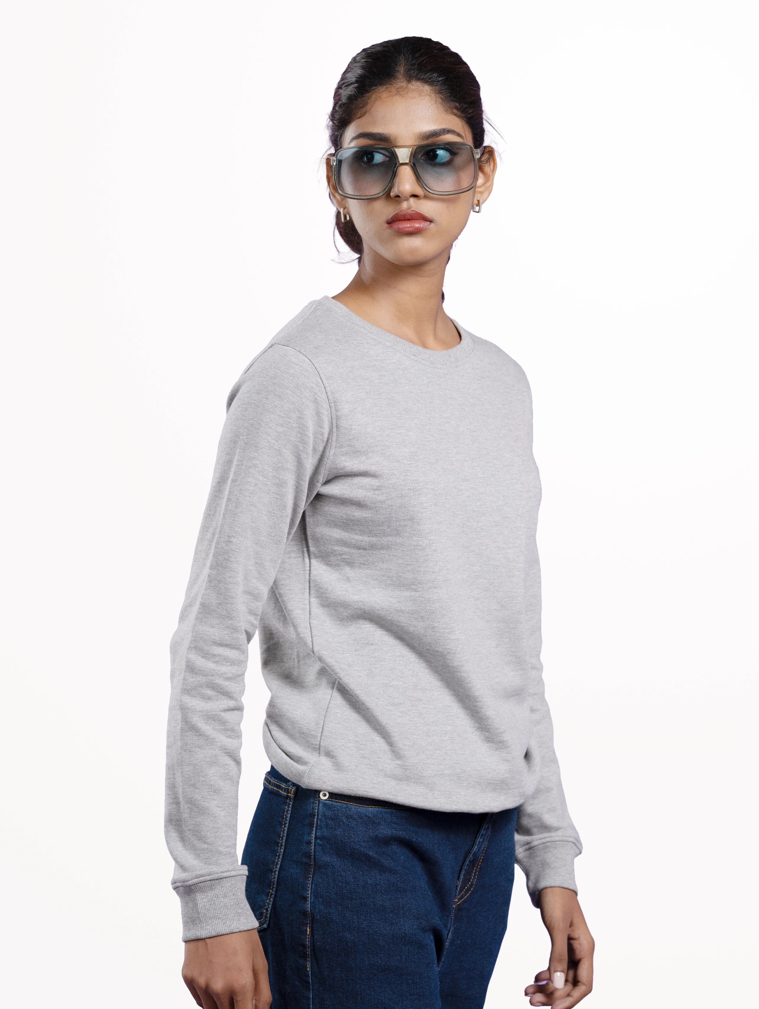 Custom Women's Classic Sweatshirt - Grey Melange