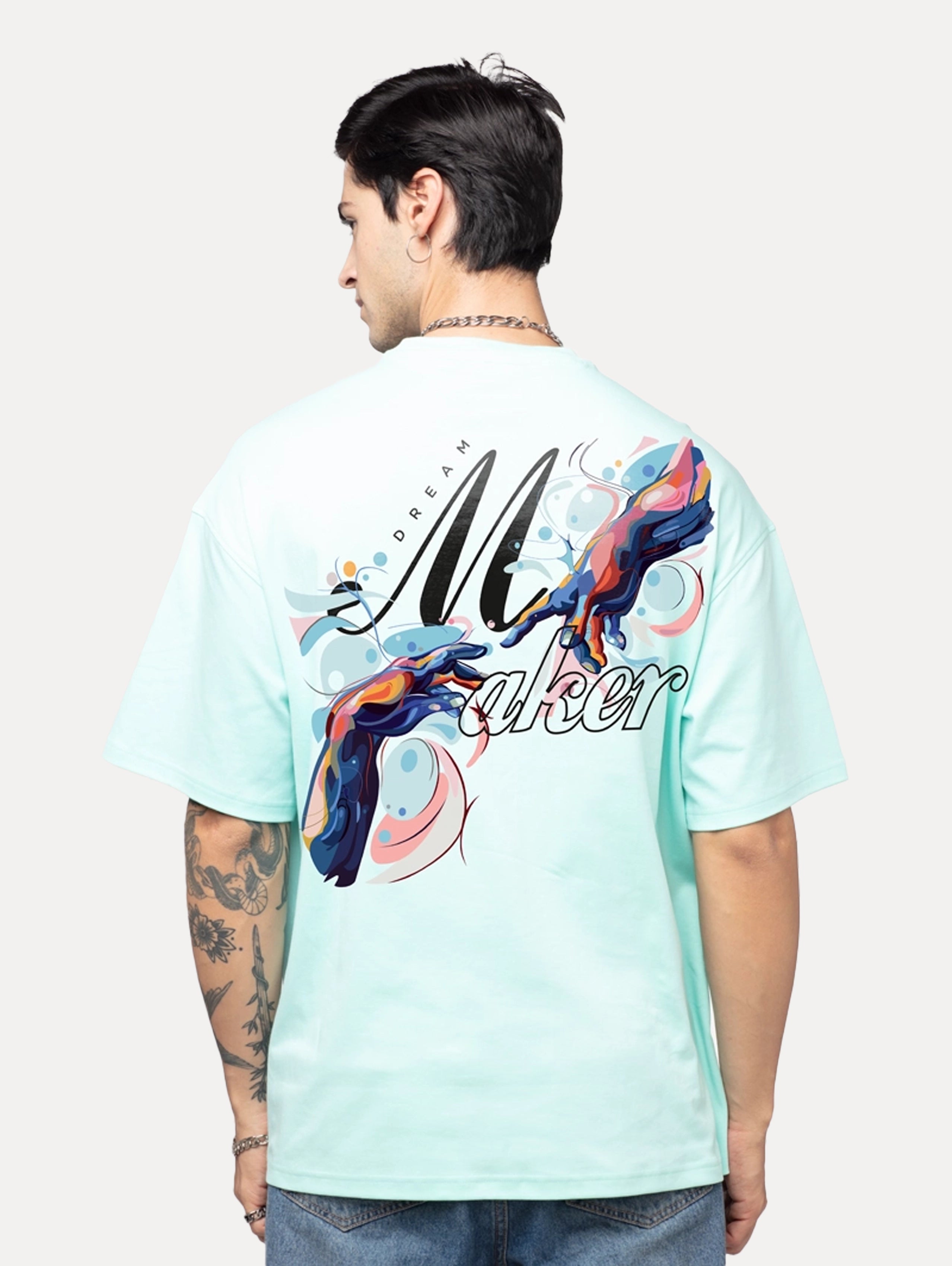 Dream Maker Printed Oversized T-Shirt for Men