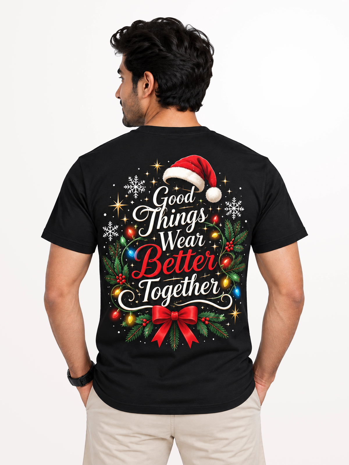 Festive Typography Christmas T-Shirt