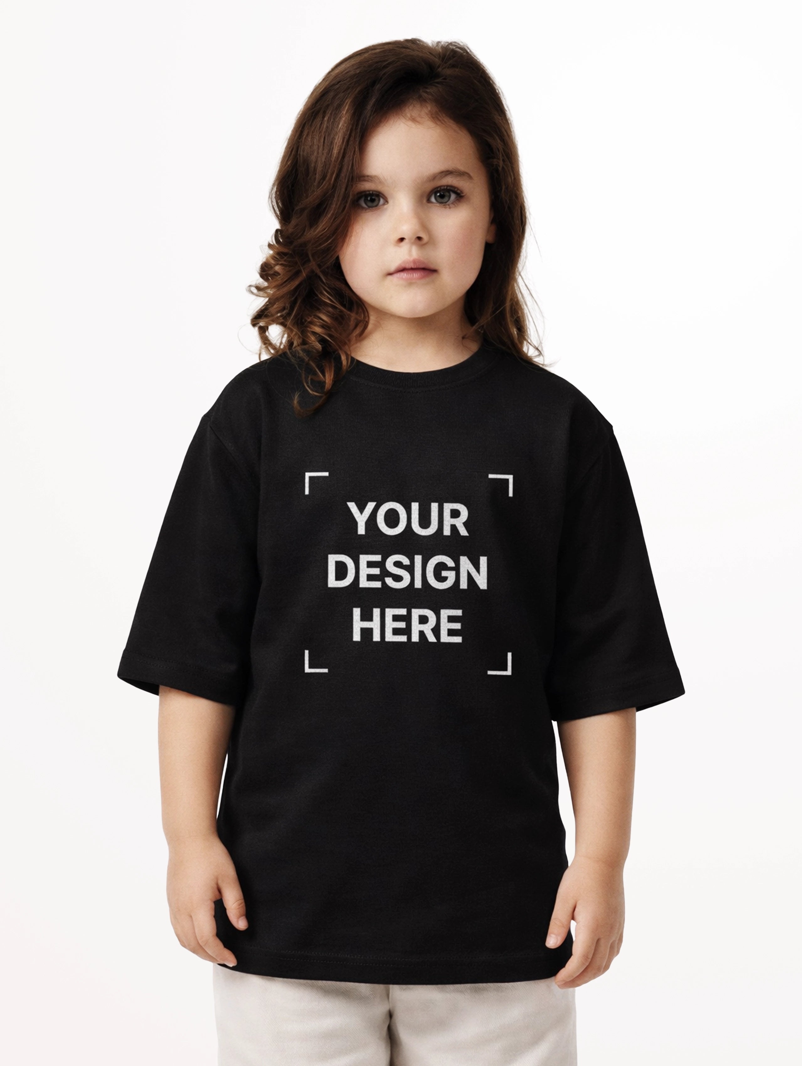 Junior's French Terry Oversized T-Shirt - Black