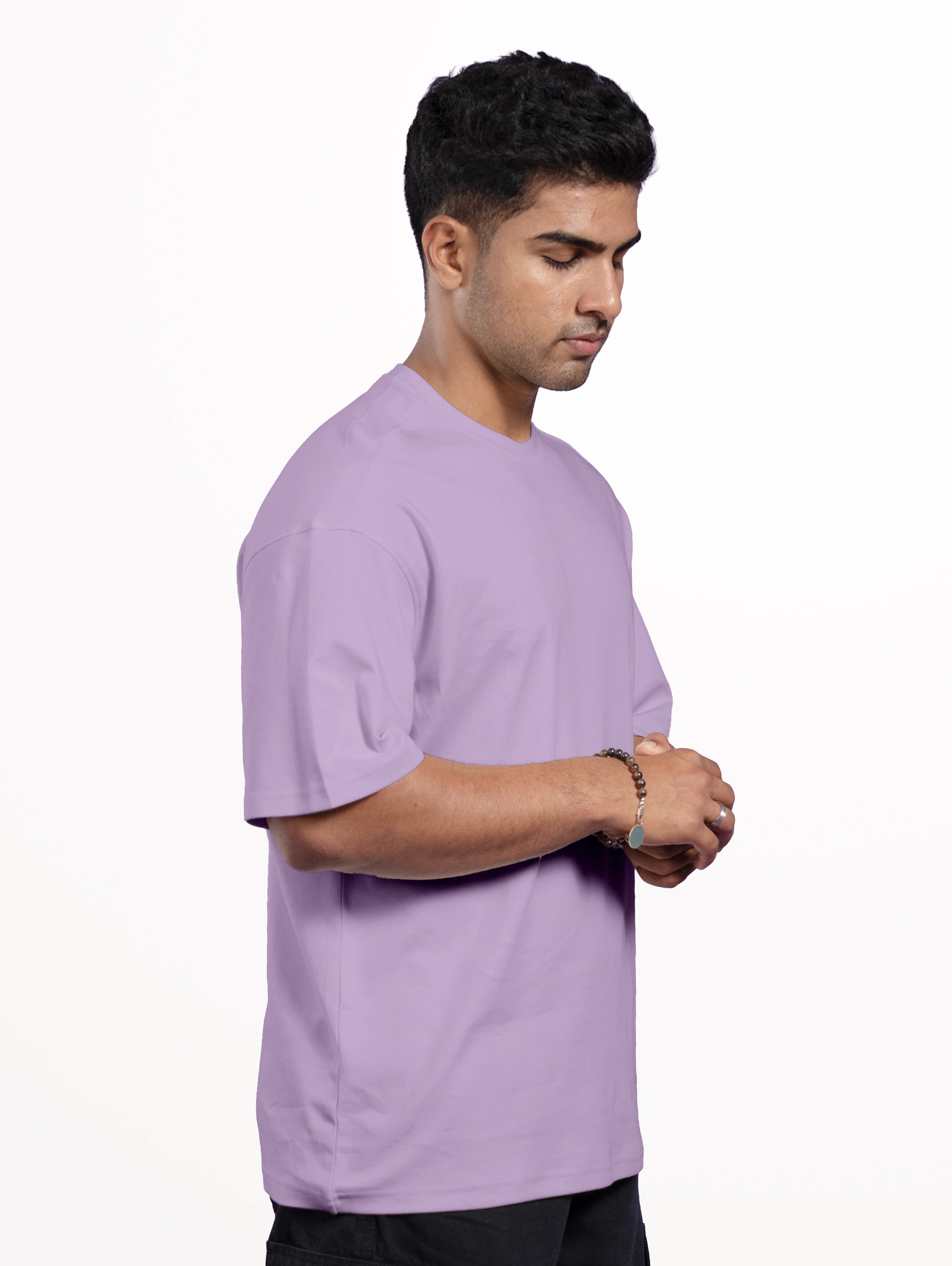 French Terry Oversized T-Shirt - Lavender