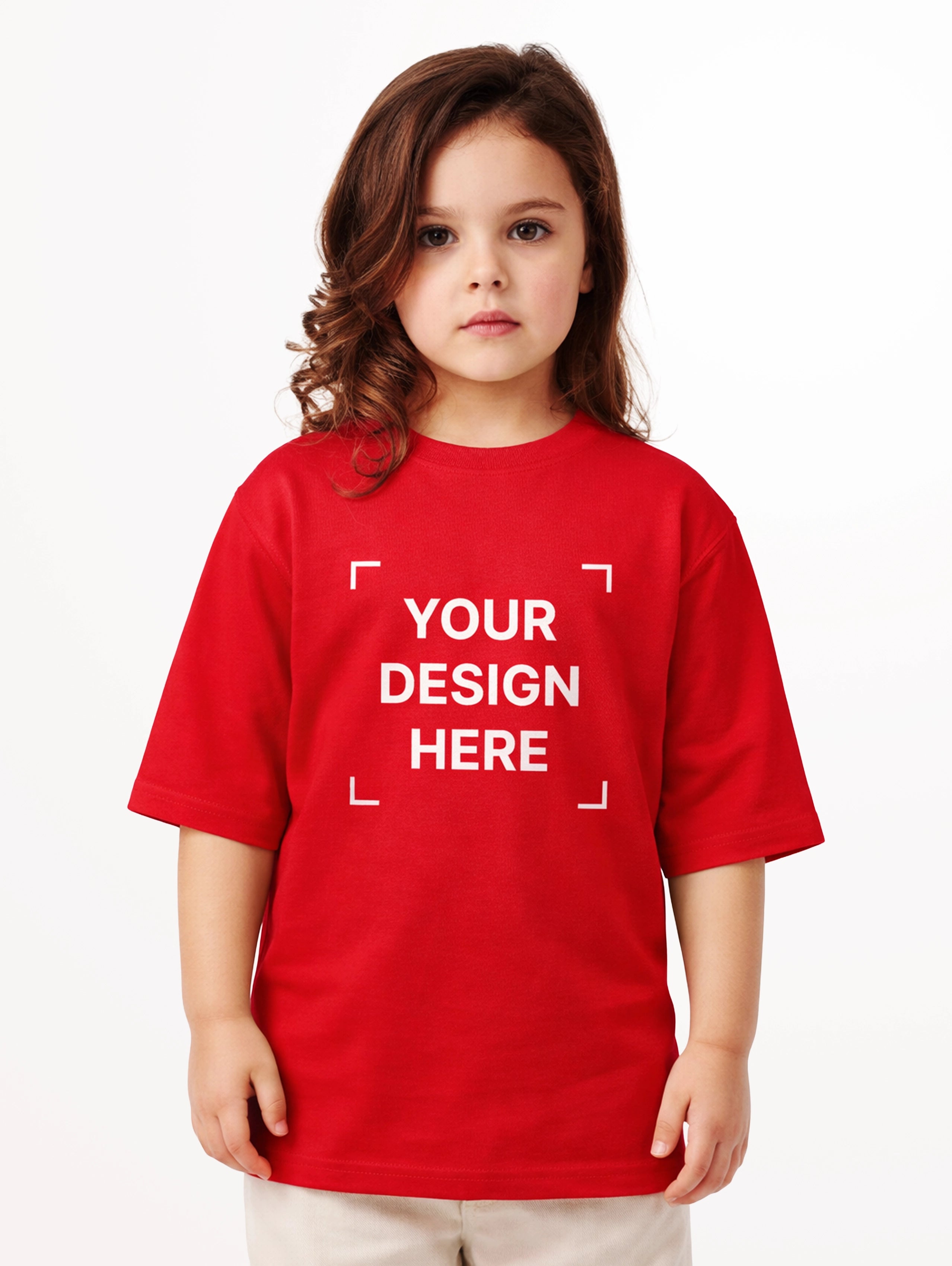 French Terry Oversized T-Shirt Red