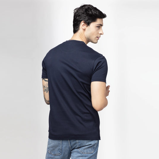 Magical Genie Navy Blue Graphic Printed T-Shirt for Men