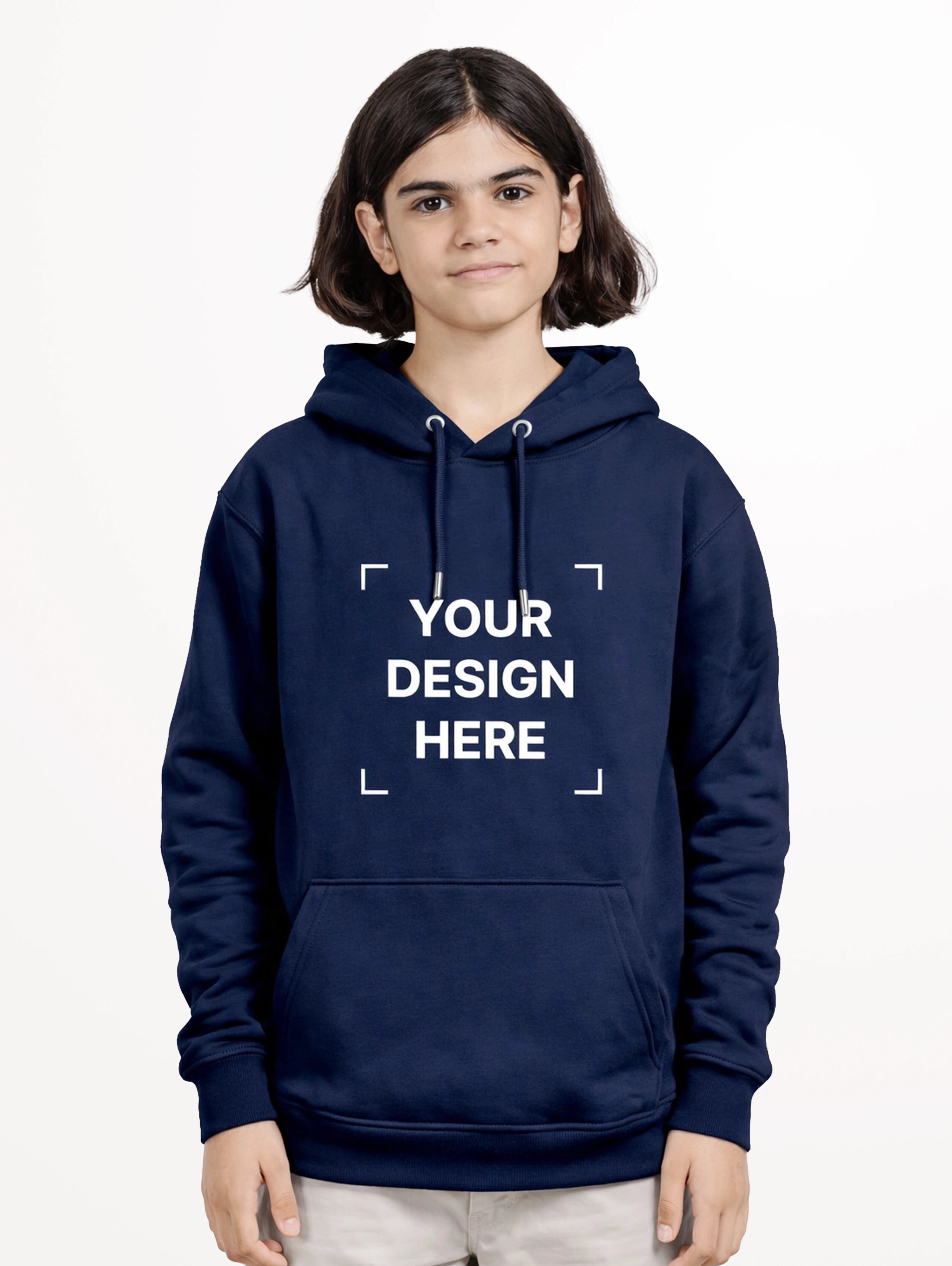 Junior's Blend Pullover Hoodie - Navy Blue