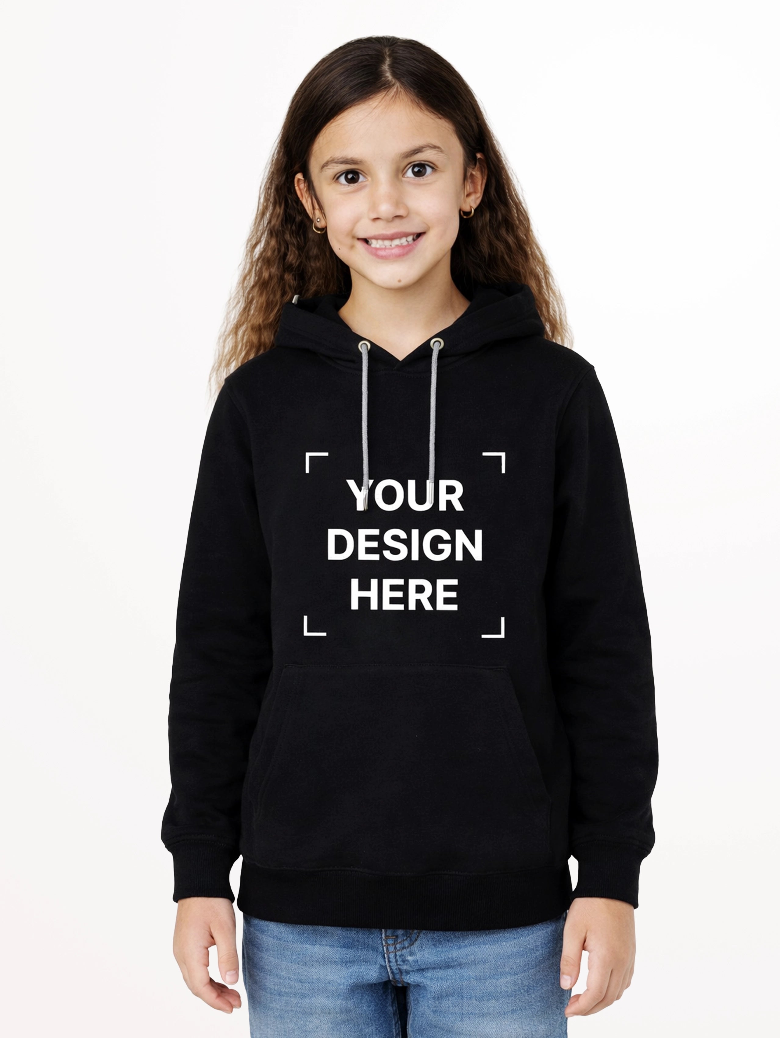 Junior's Cotton Pullover Hoodie - Black
