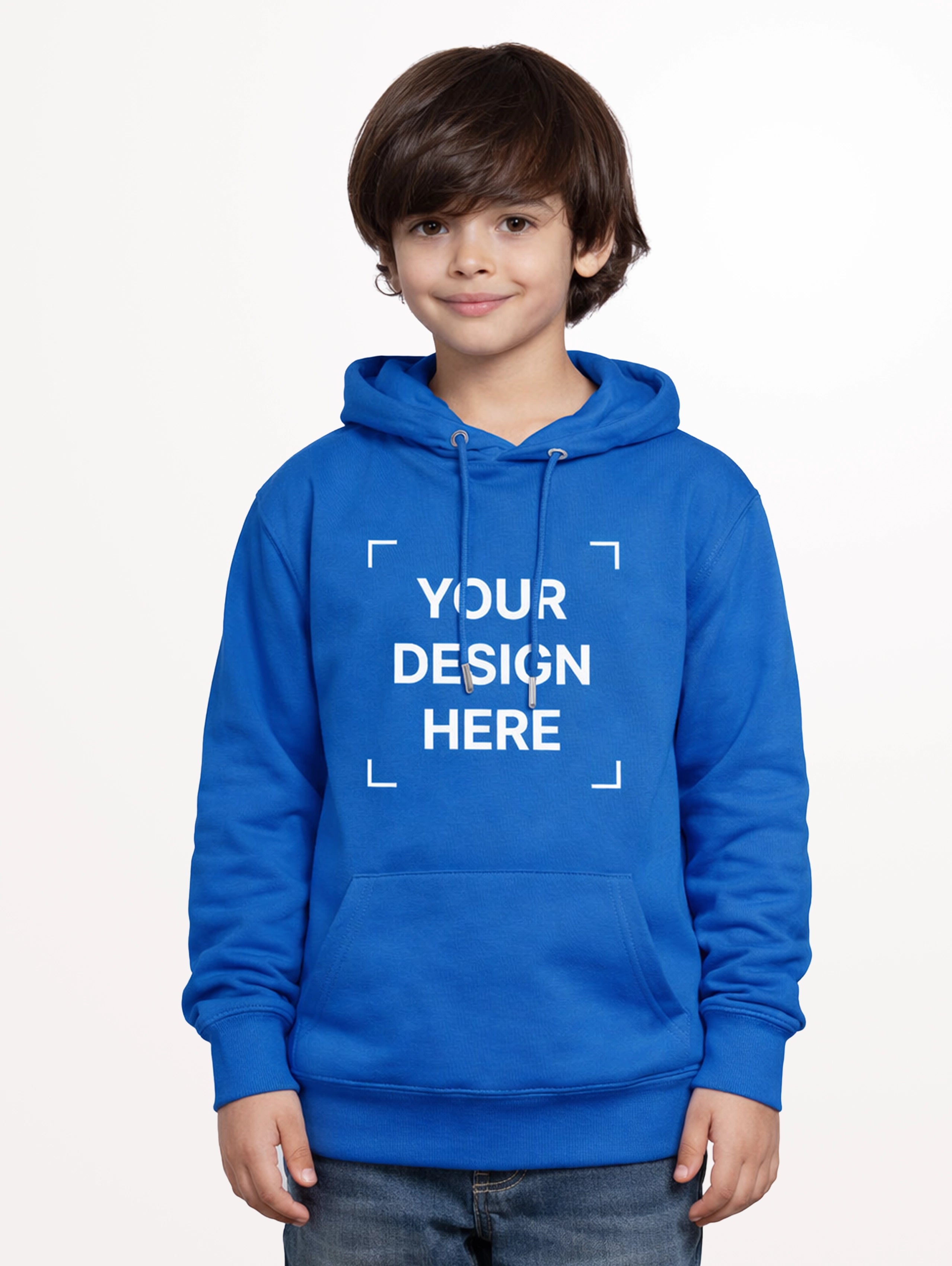 Junior's Cotton Pullover Hoodie - Diesel Blue