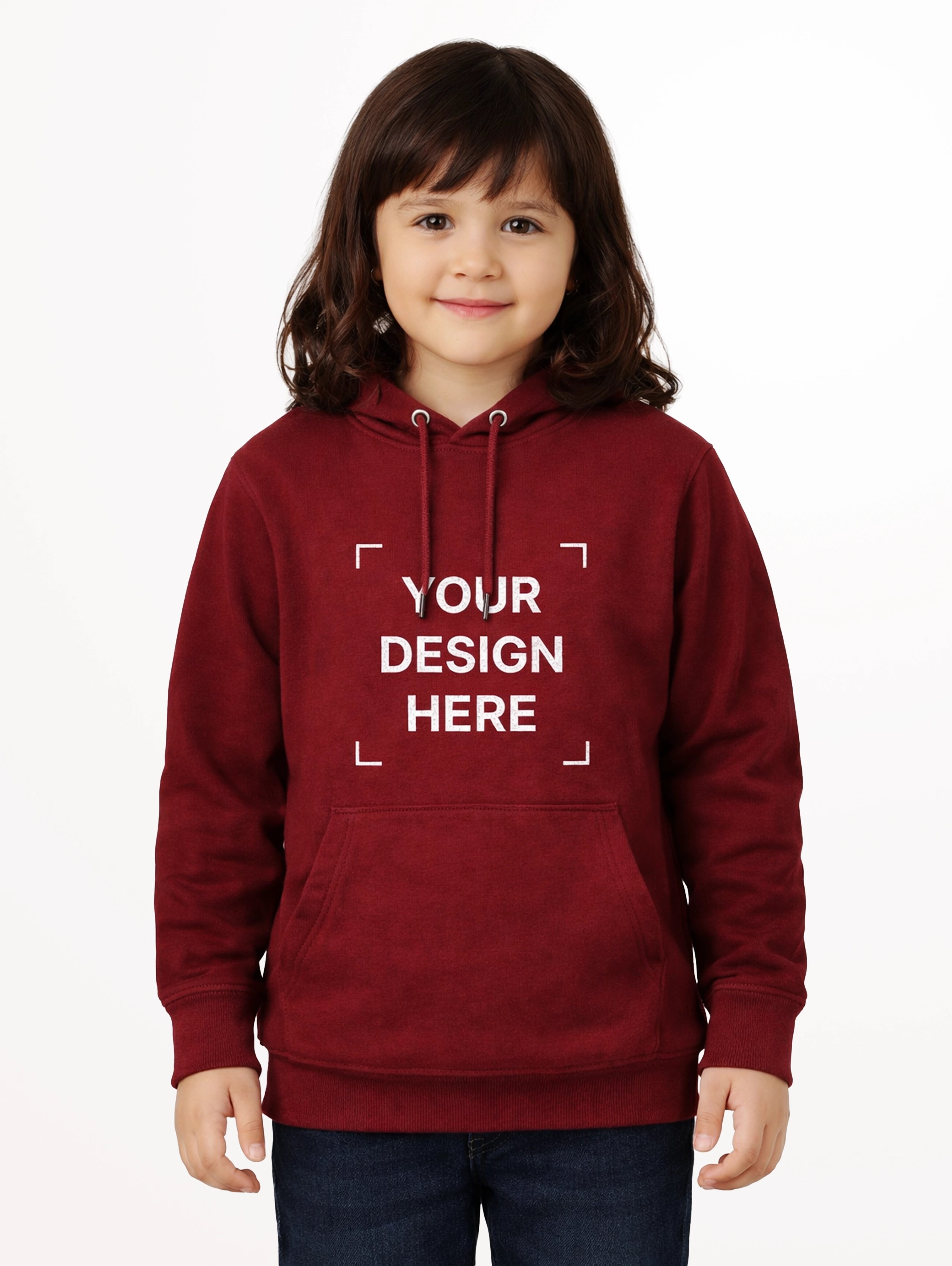Junior's Cotton Pullover Hoodie - Maroon
