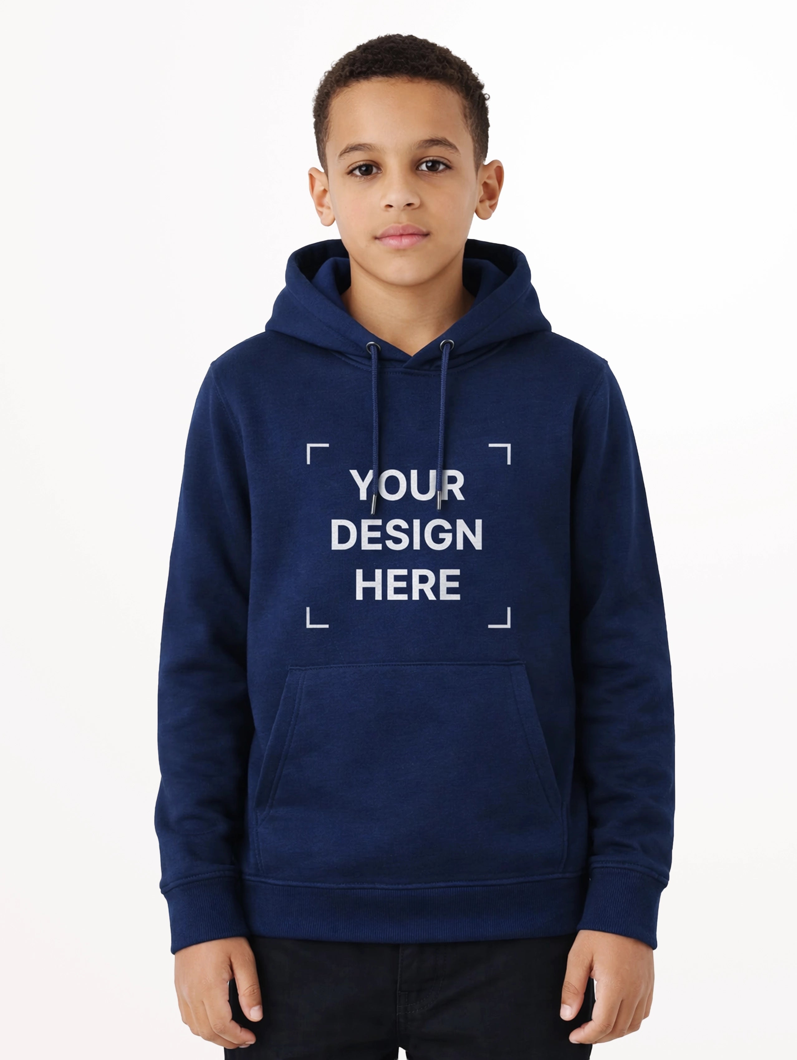 Junior's Cotton Pullover Hoodie - Navy
