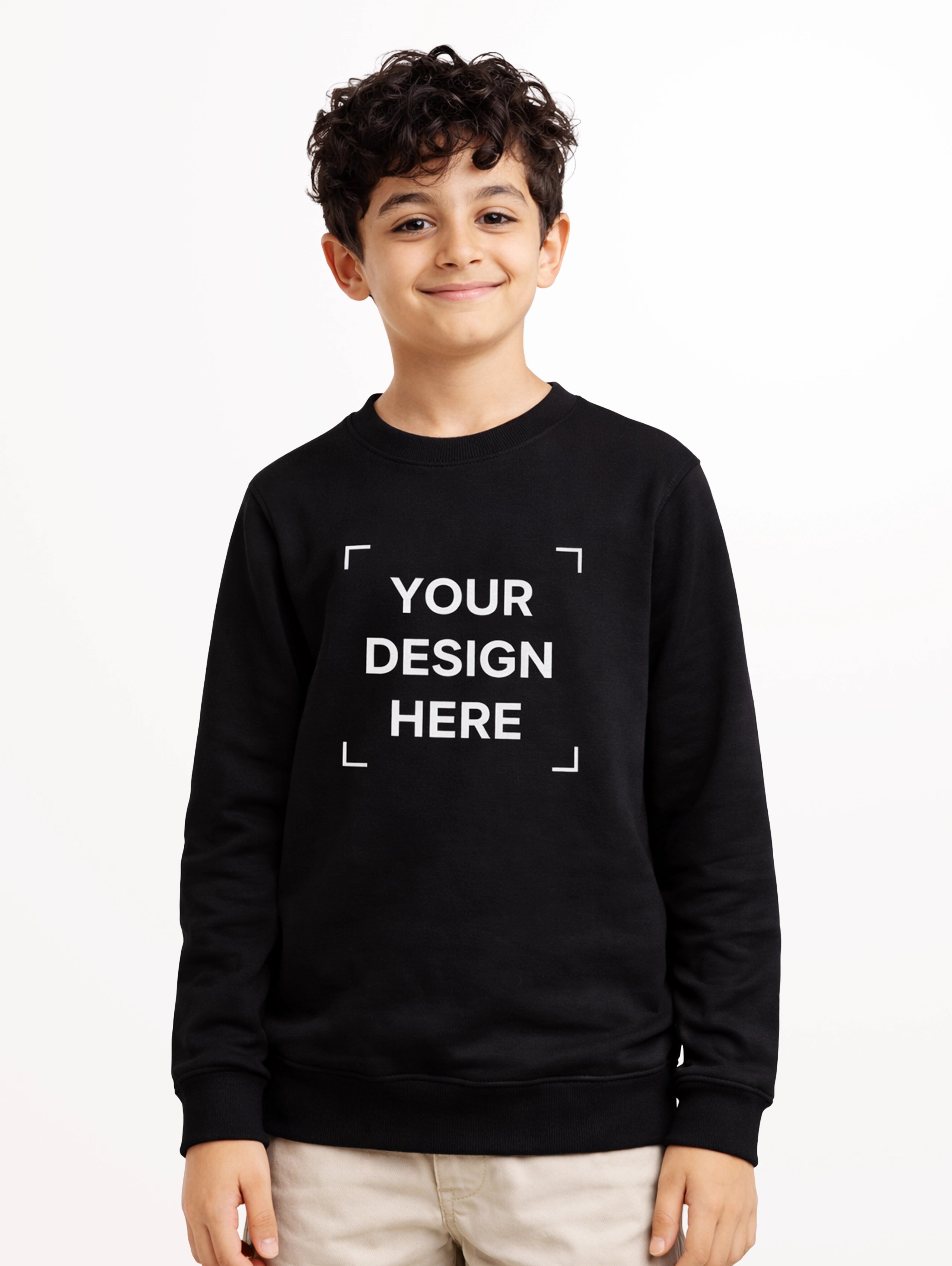 Junior's Cotton Sweatshirt - Black