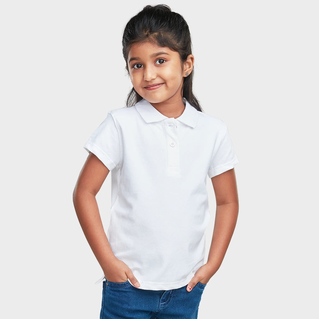 Girls white polos 2025