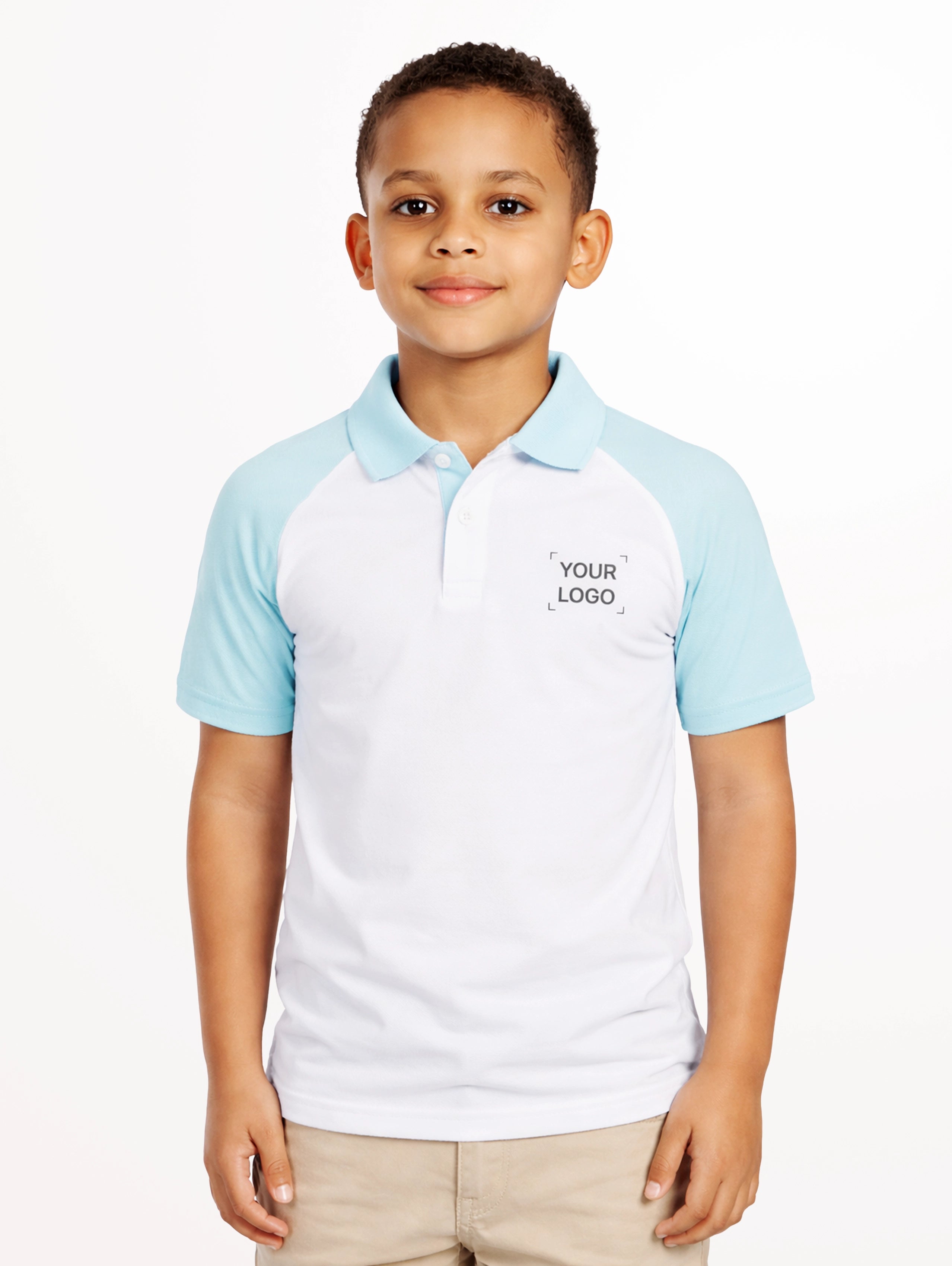 Junior's Raglan Sleeve Performance Polo - White