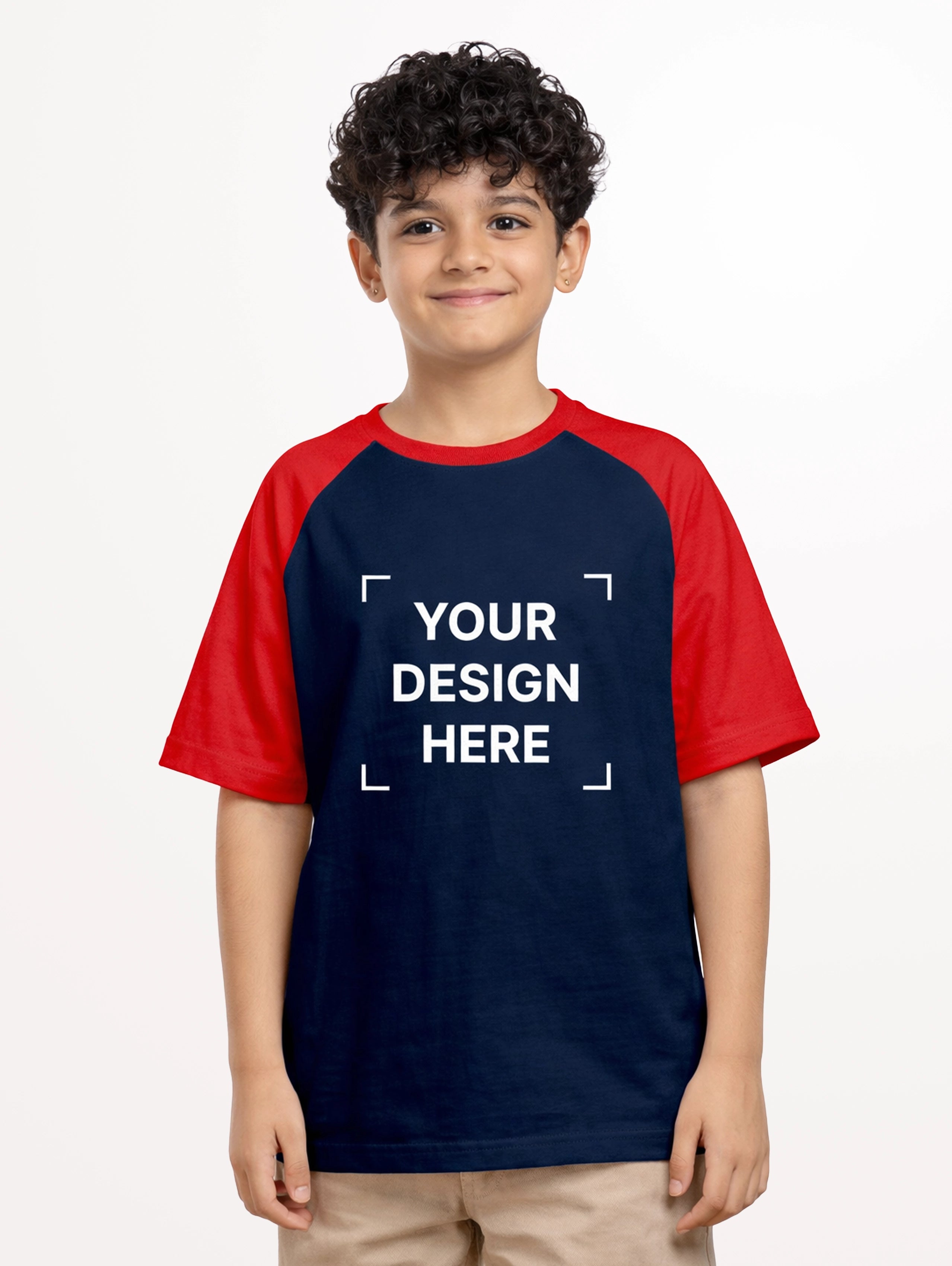 Junior's French Terry Raglan Oversized T-Shirt - Navy
