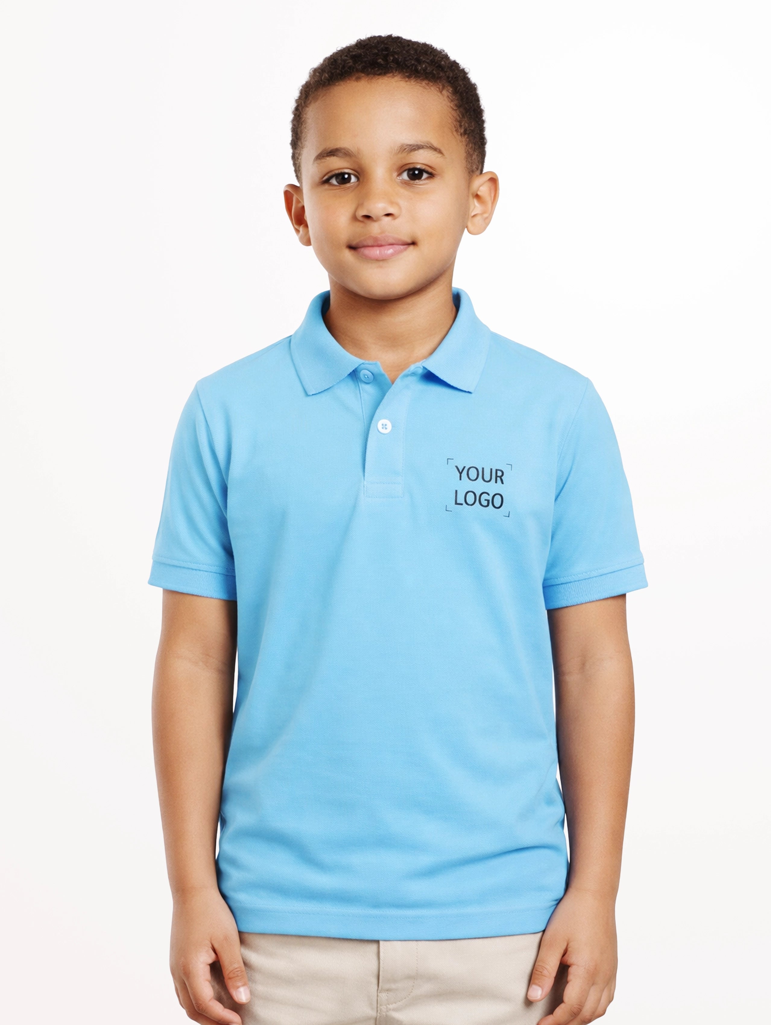 Junior's Performance Polo - Sky Blue